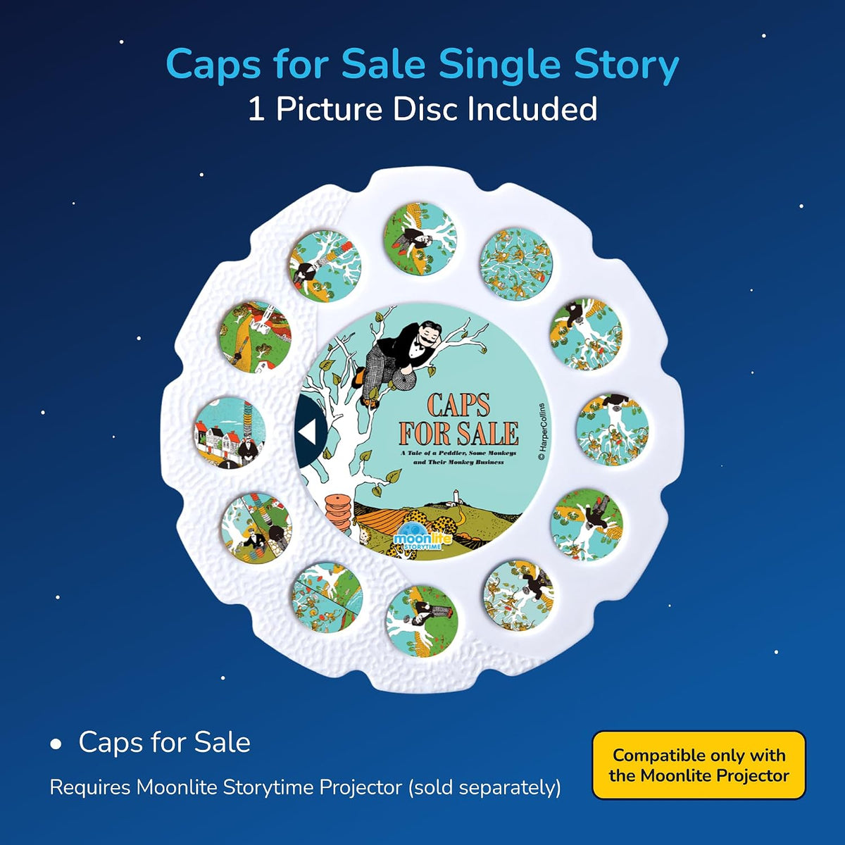 Moonlite Storytime Disco de una sola historia, tapas para la venta...