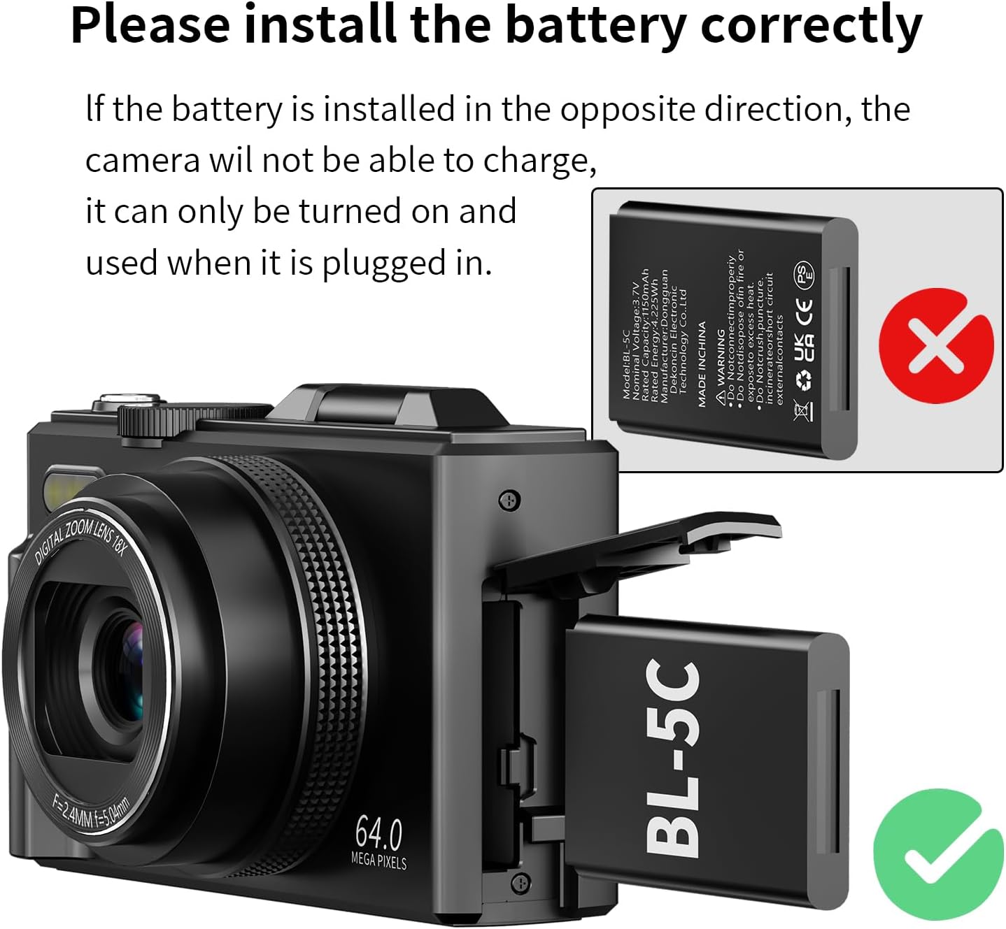 Cámara digital 4K para fotografía, cámara de vlogging de 64 MP con...