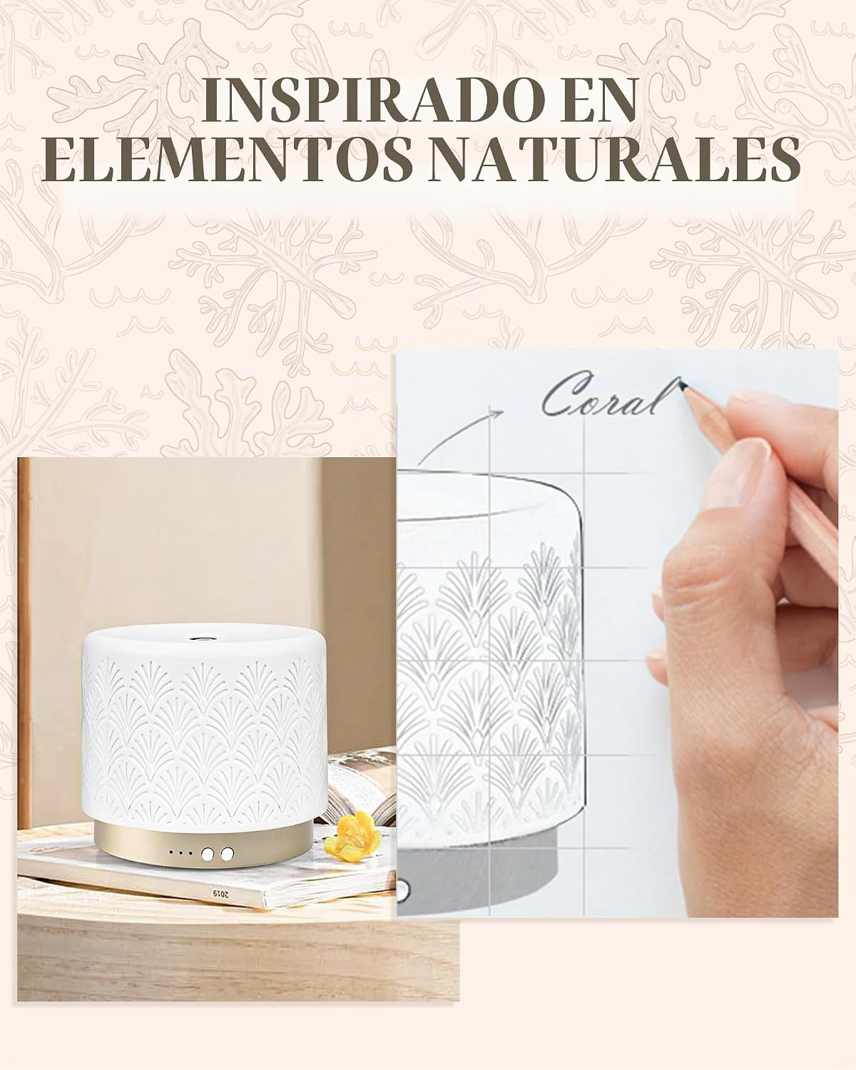 Difusor de aceite esencial \u2013 Difusor de cerámica de 9.5 fl oz...