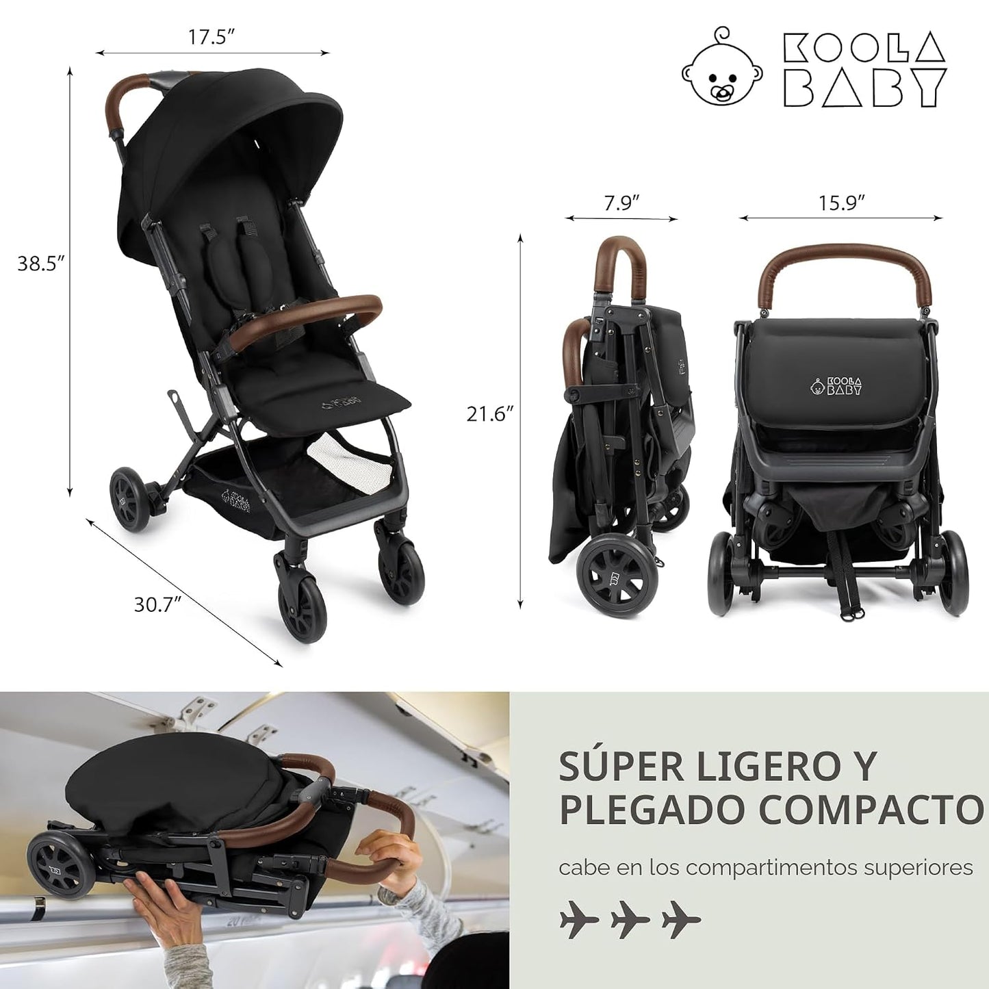 Cochecito de viaje ligero para bebés y niños pequeños - Cochecito f...