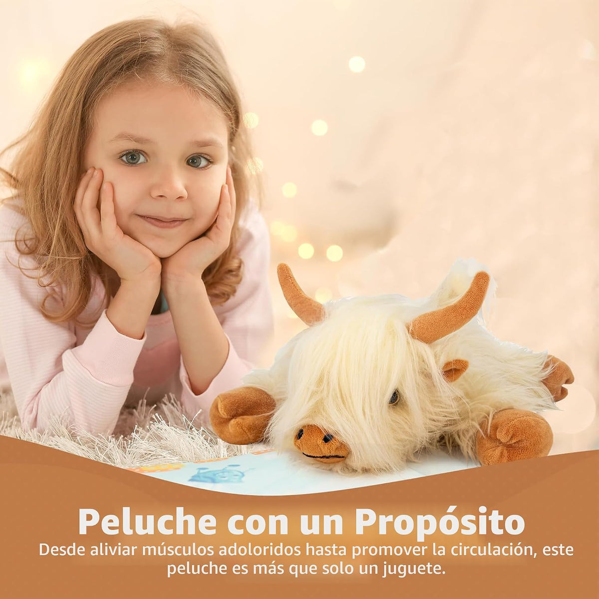 Marysun Juguete de peluche de vaca de las tierras altas para microo...