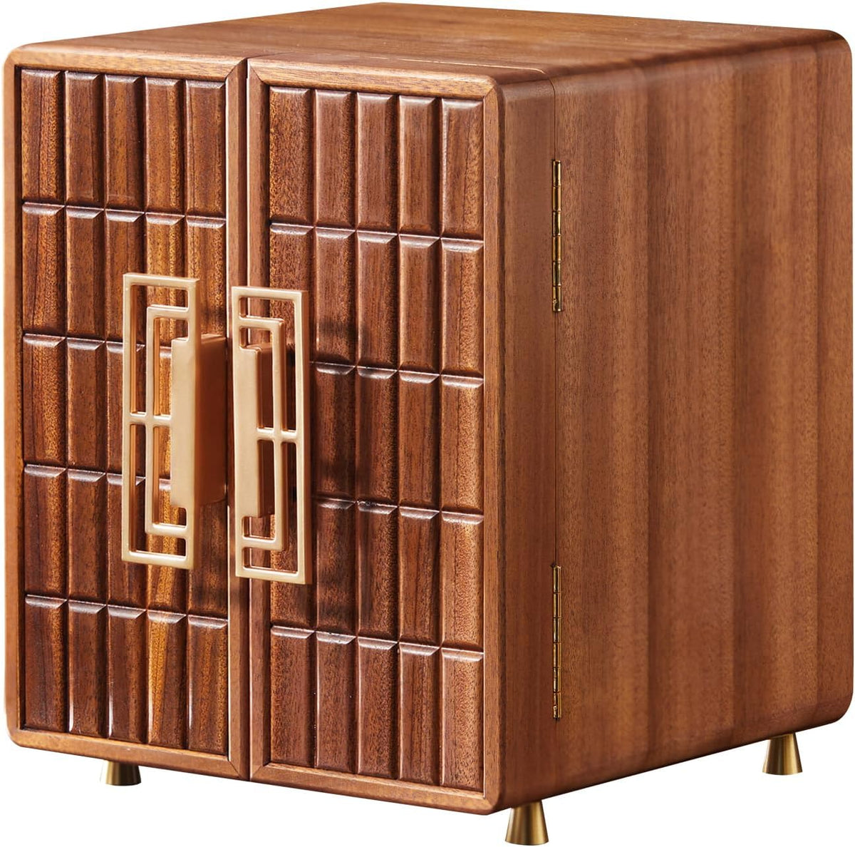 KAOTGOT Joyero grande de madera de nogal para mujer | Organizador d...