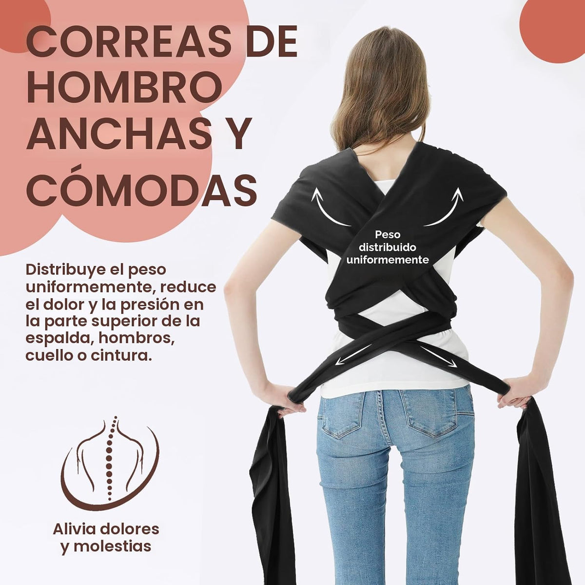 Acrabros Portabebés Envolvente, Portabebés Tipo Fular de Manos Libr...