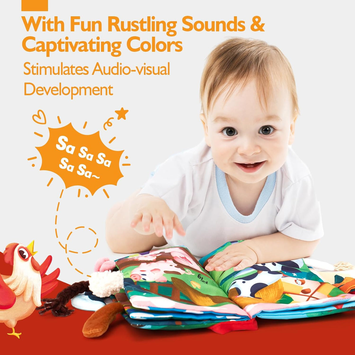 hahaland Libros para bebés de 0 a 6 meses \u2013 3D Touch and Feel...