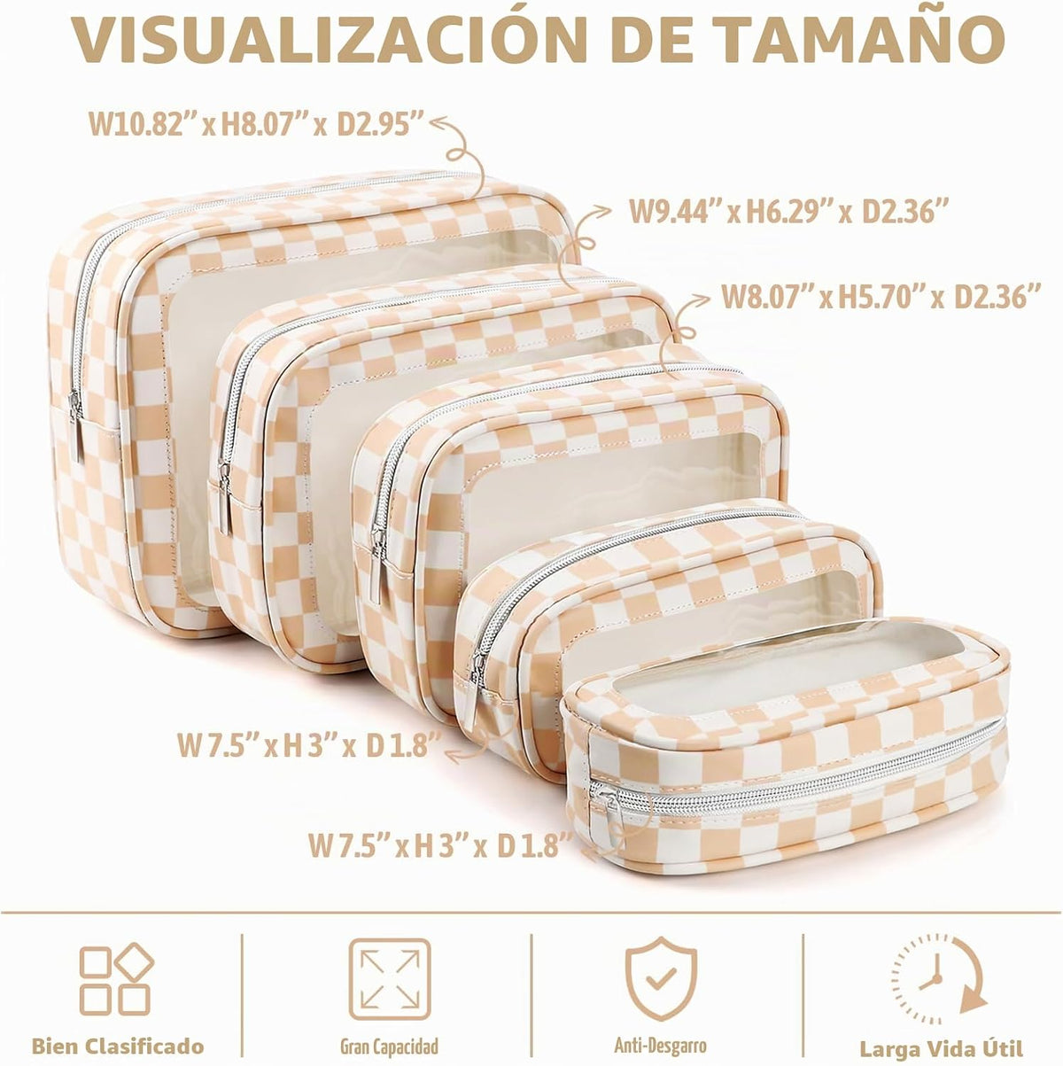 YOPCDJ Juego de 5 bolsas organizadoras para pañales, bolsa de aseo...