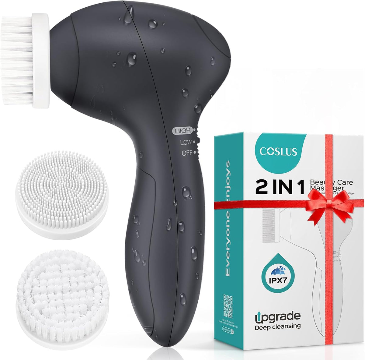COSLUS Cepillo de Limpieza Facial: Cepillo de Limpieza Facial Ajust...