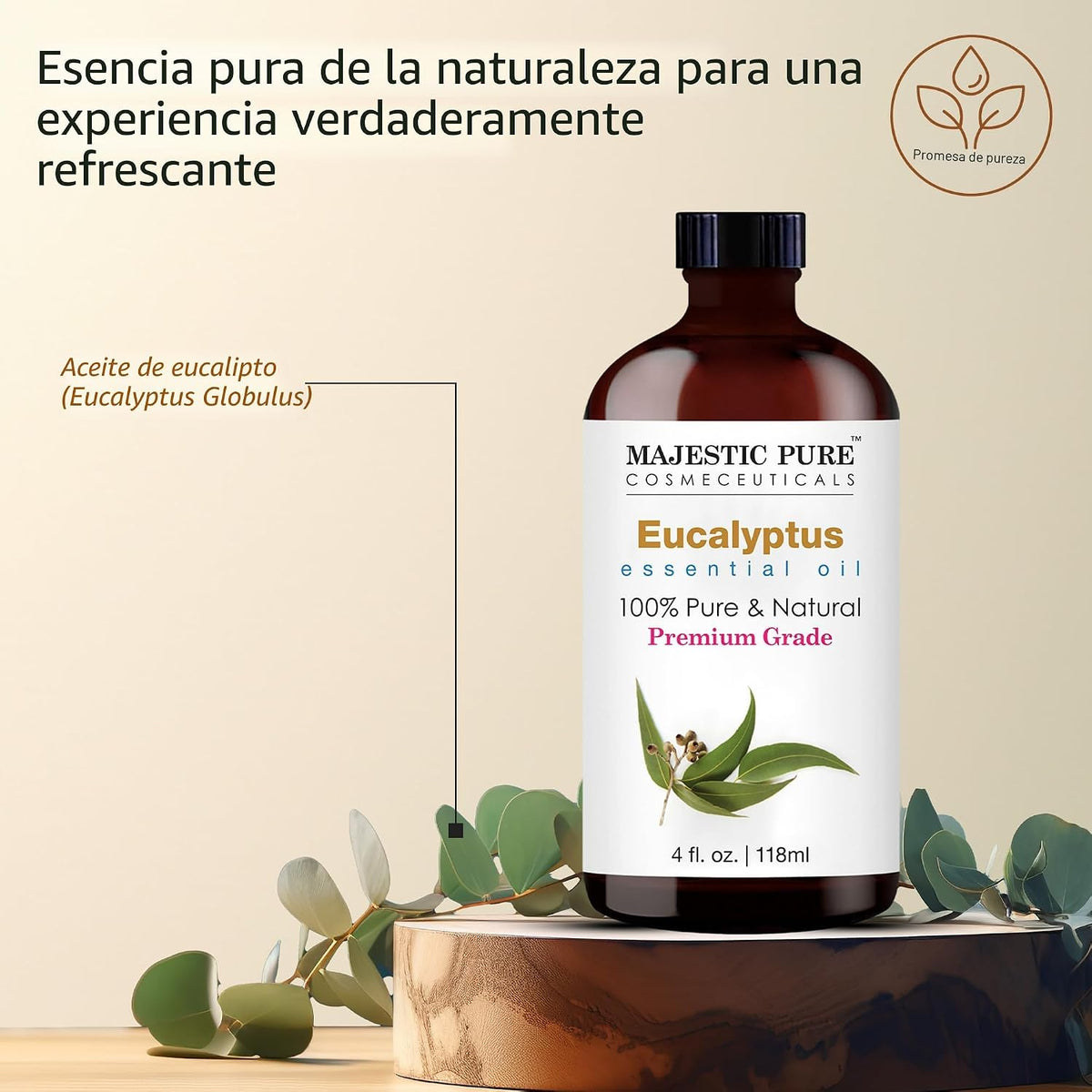 Aceite esencial Majestic Pure con cuentagotas de vidrio - 100% puro...