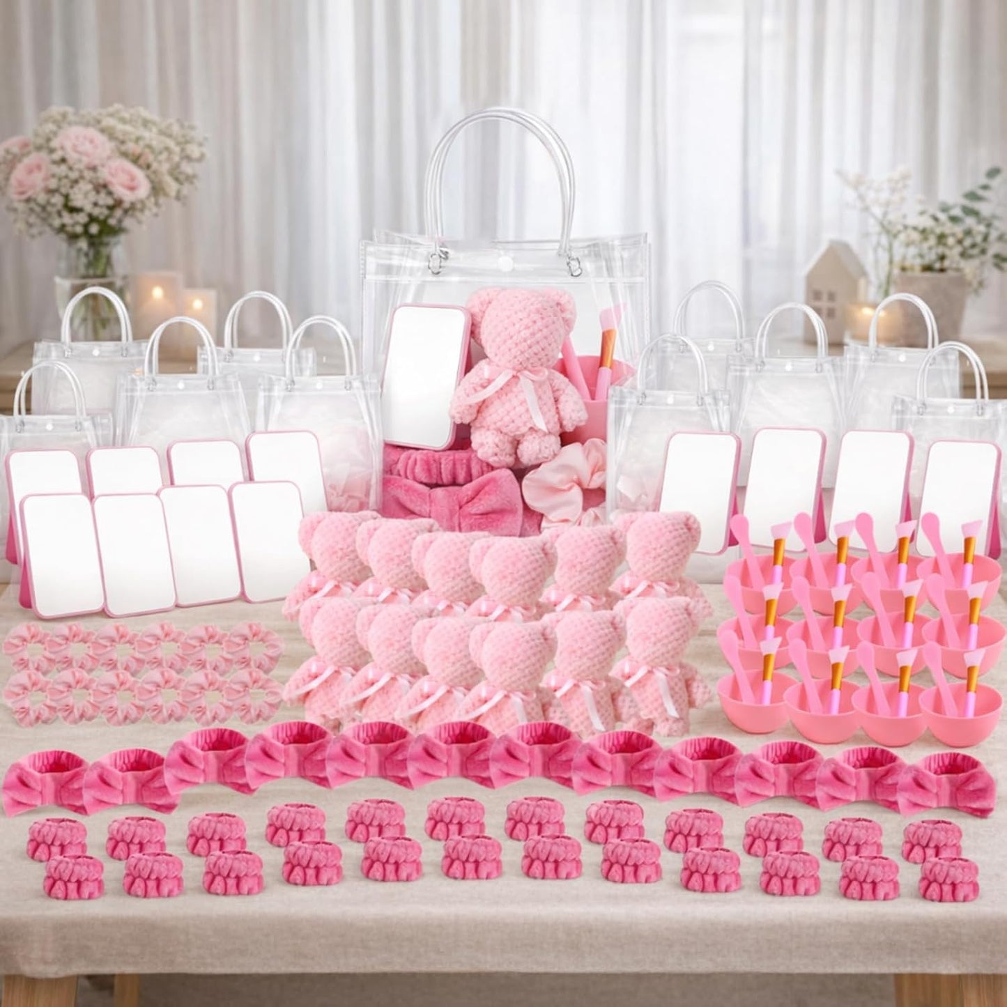 Juego de 12 suministros de fiesta de spa para mujeres, kit de fiest...