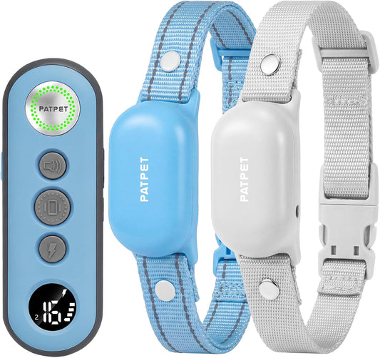 PATPET Collar de choque para perros (10 a 120 libras), collar de en...