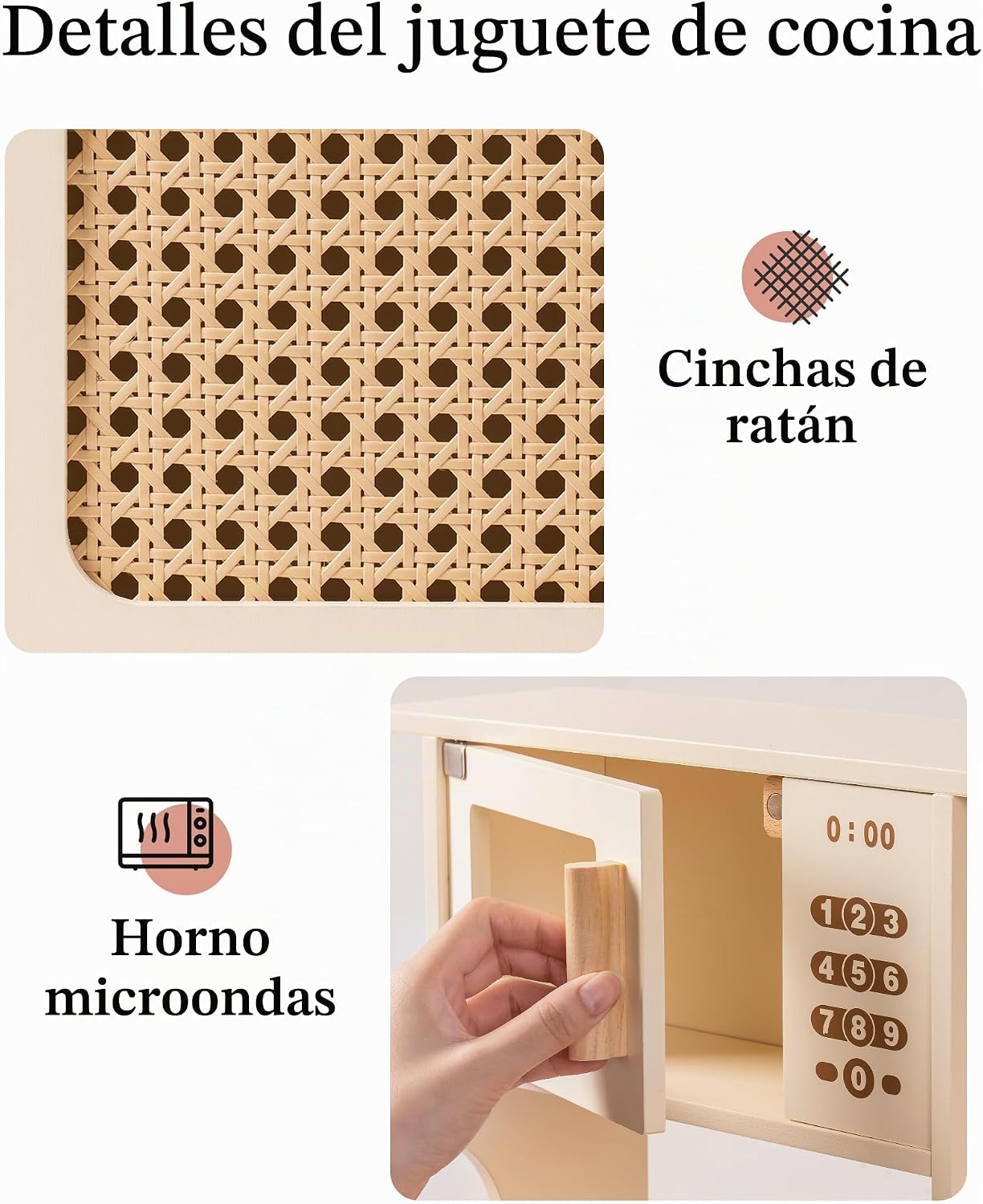 ROBOTIME Cocina de Juego con Dispensador de Hielo Simulado para Niñ...