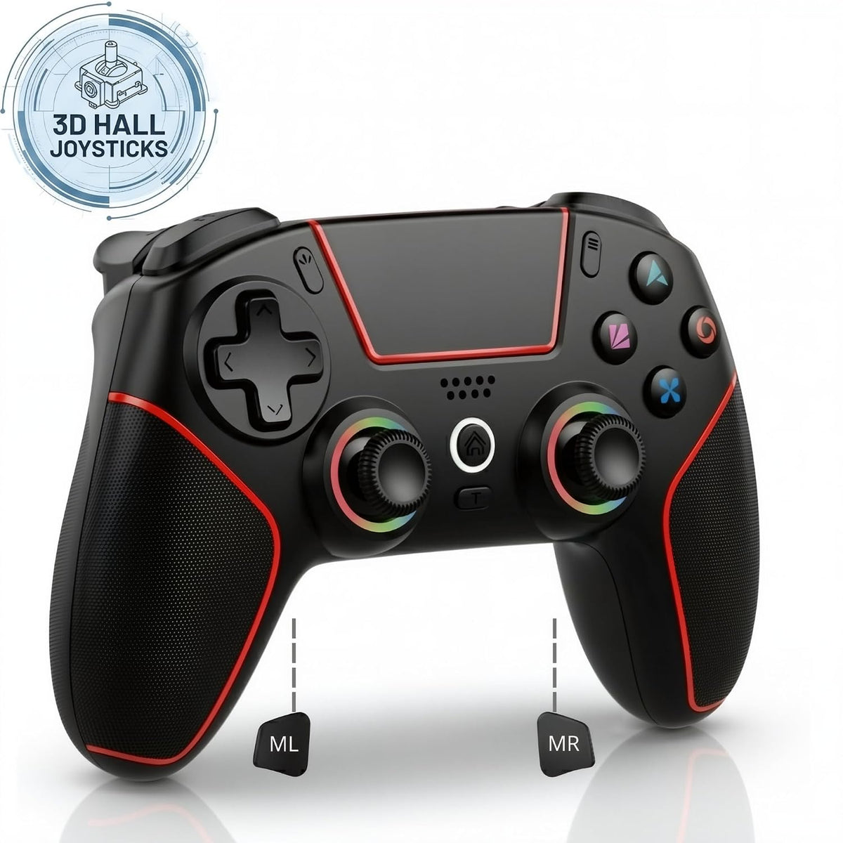 ZORVATEK Mando inalámbrico para juegos compatible con PS5, PC, Xbox...