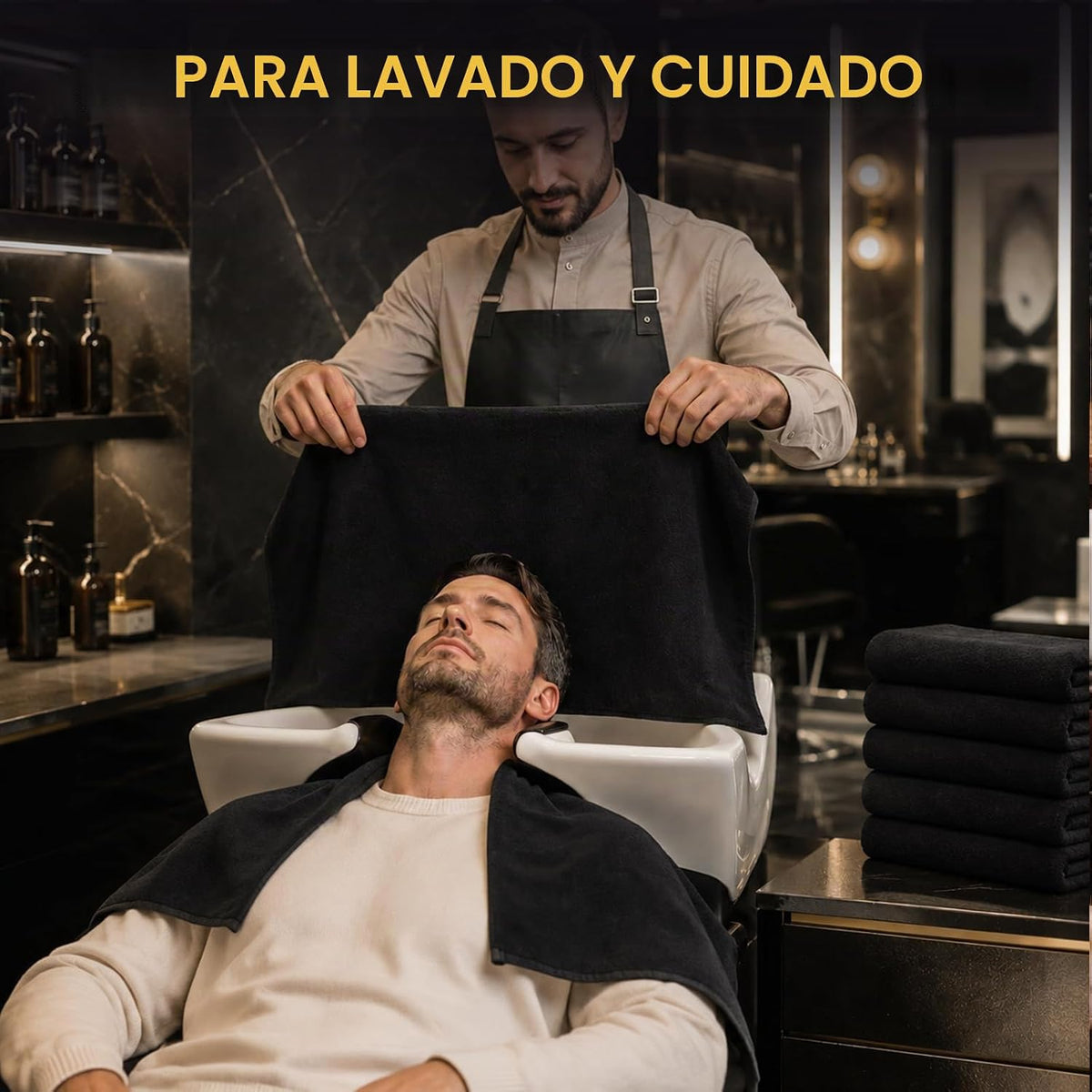 TEAWOO Paquete de 18 toallas para el cabello, toallas de microfibra...