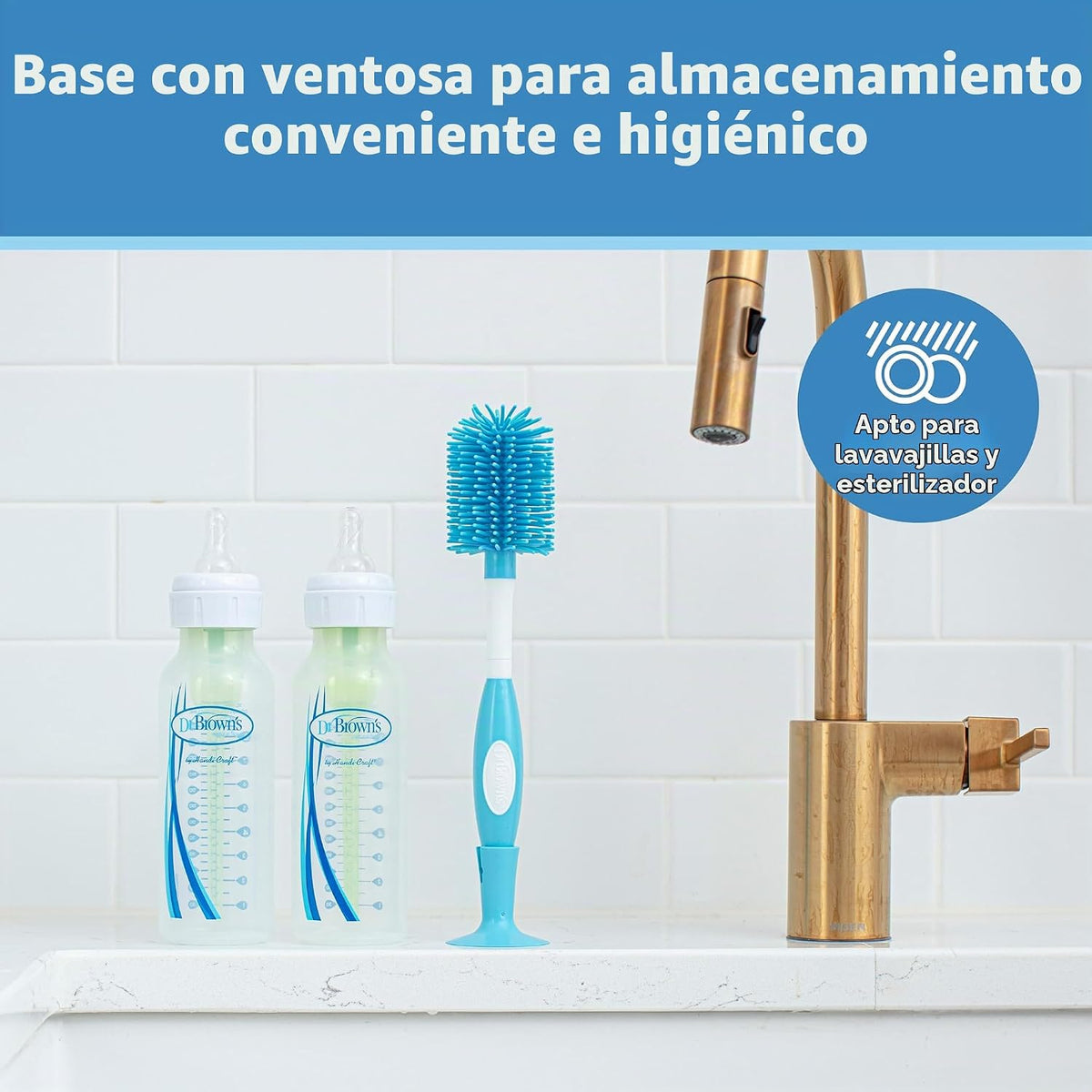Dr. Brown's Soft Touch Cepillo de Limpieza para Biberones Sin A...