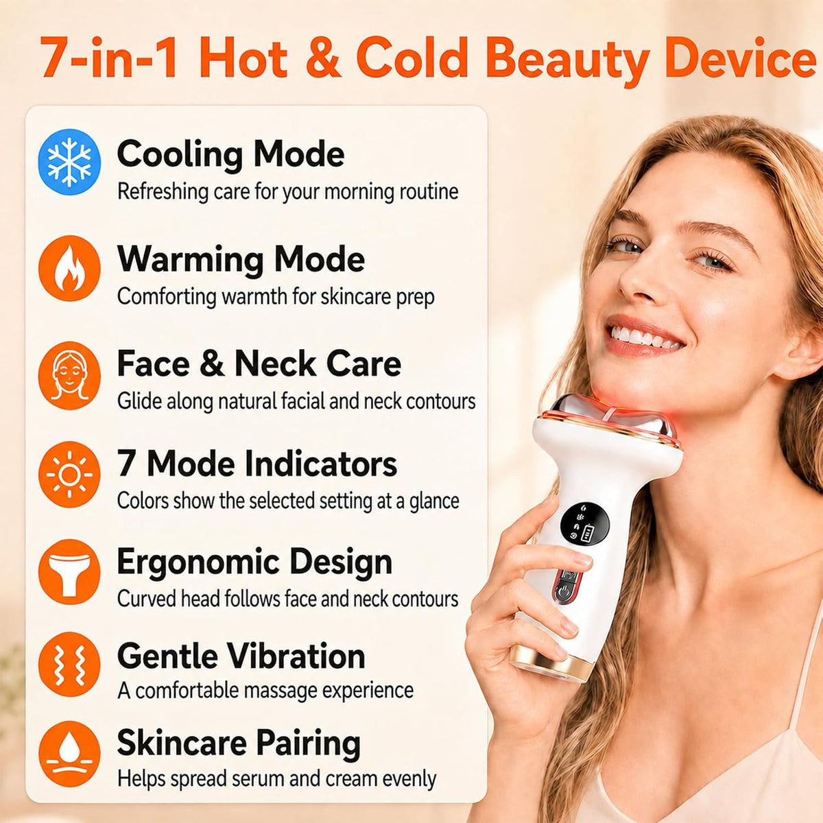 Lalovin Herramienta eléctrica 7 en 1 Gua Sha para esculpir cara frí...