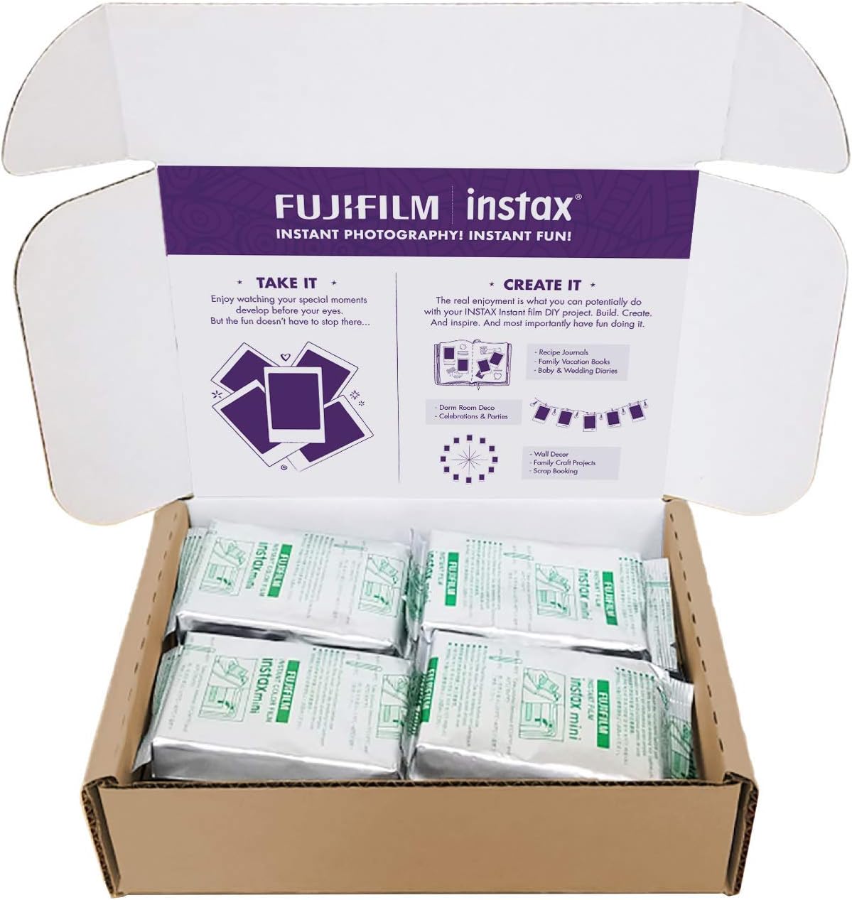 Fujifilm Paquete económico de película instantánea Instax Mini - 12...