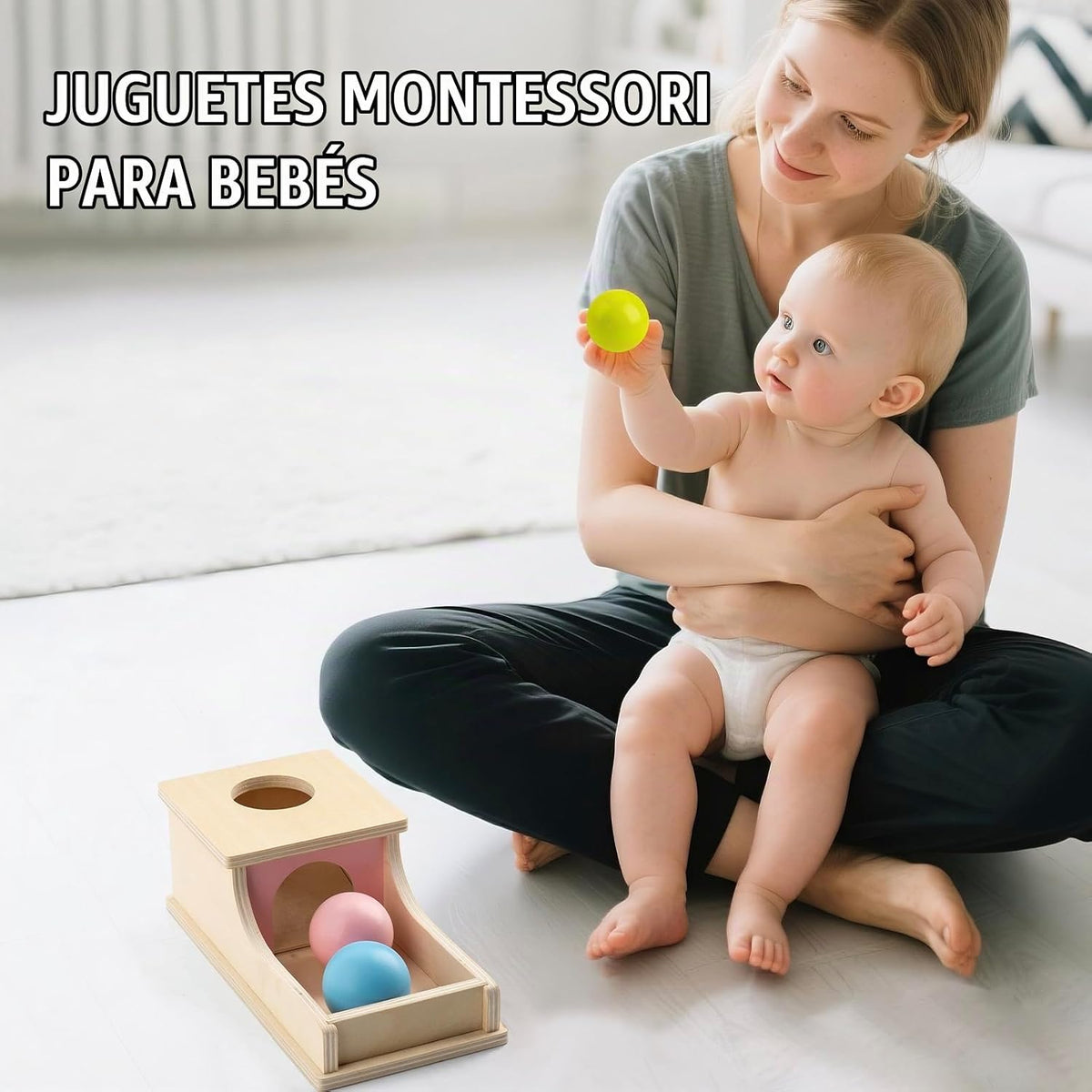 Busy edition Juguetes Montessori para niños de 1 año, caja de perma...