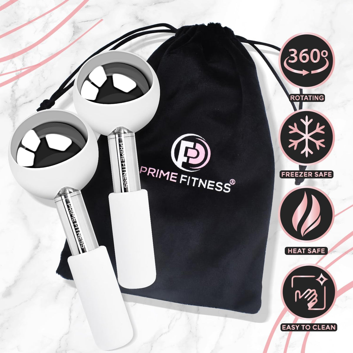 PRIME Fitness Globos de hielo para tratamientos faciales | Rodillo...