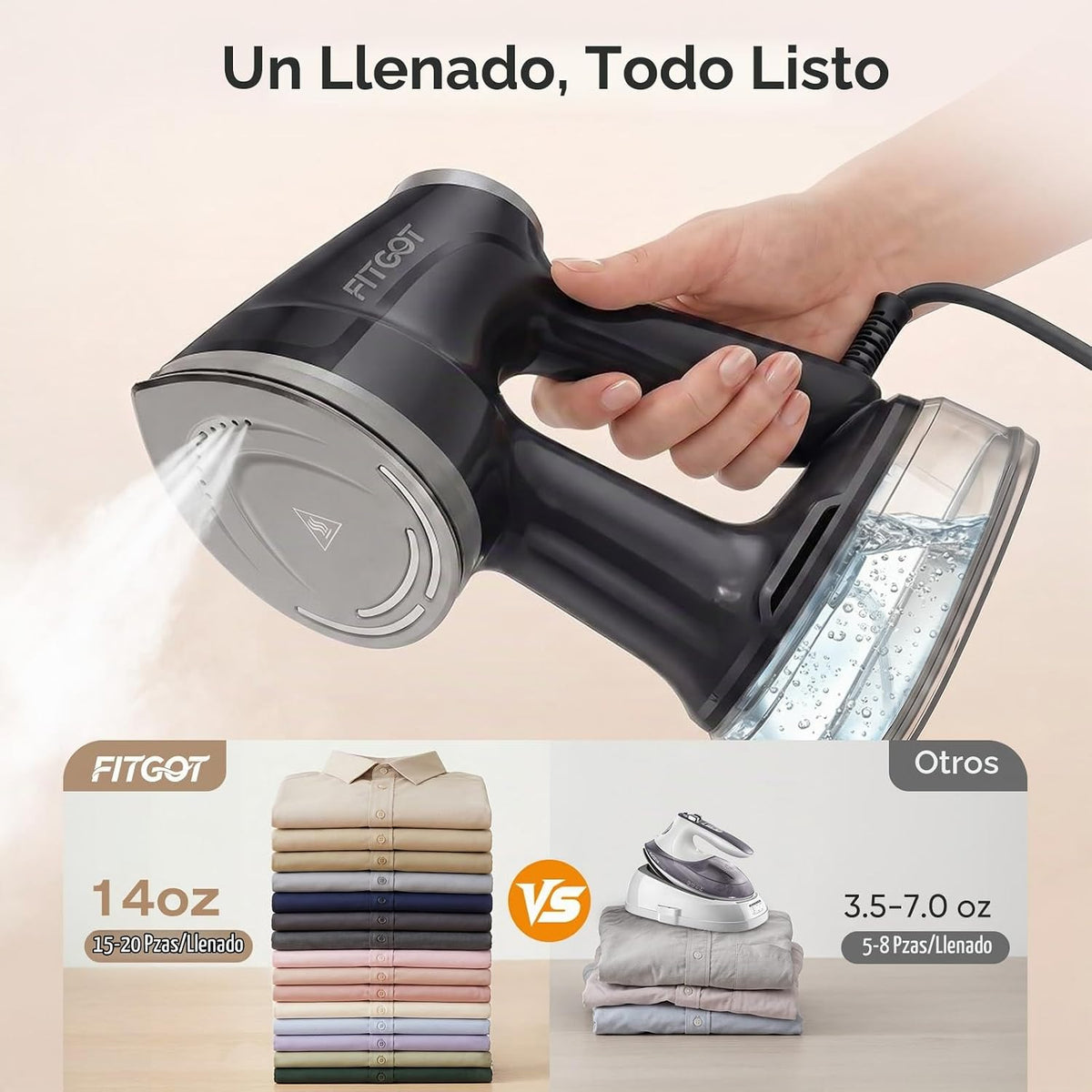 FITGOT Vaporizador para Ropa, Vaporizador de Ropa, Vaporizador de R...