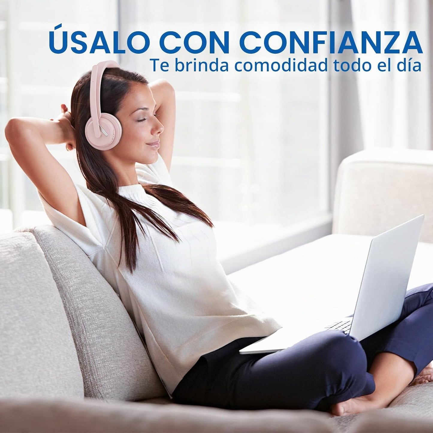 awatrue Auriculares inalámbricos con micrófono para el trabajo, aur...