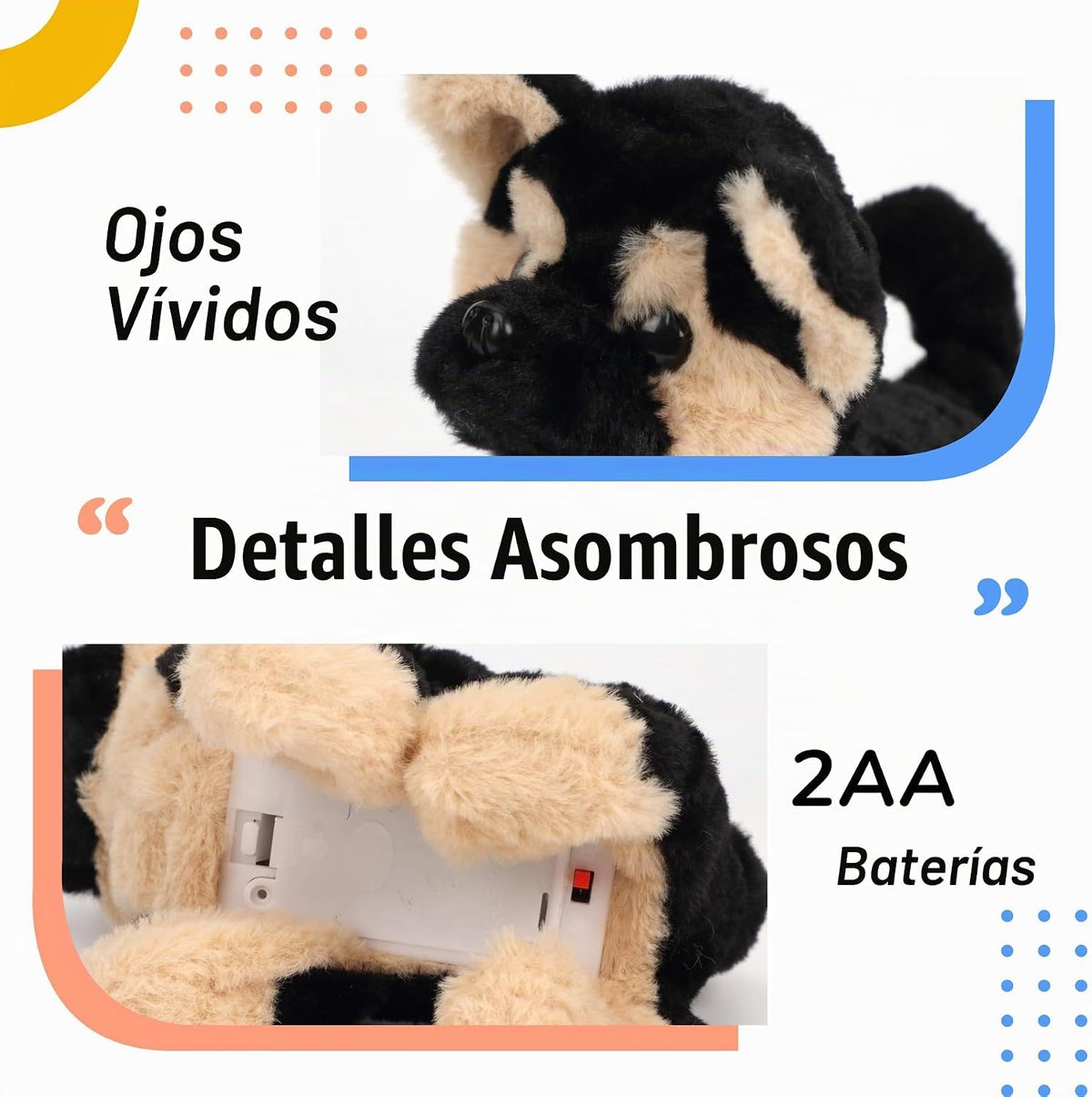 Hopearl Juguete electrónico interactivo interactivo de peluche para...