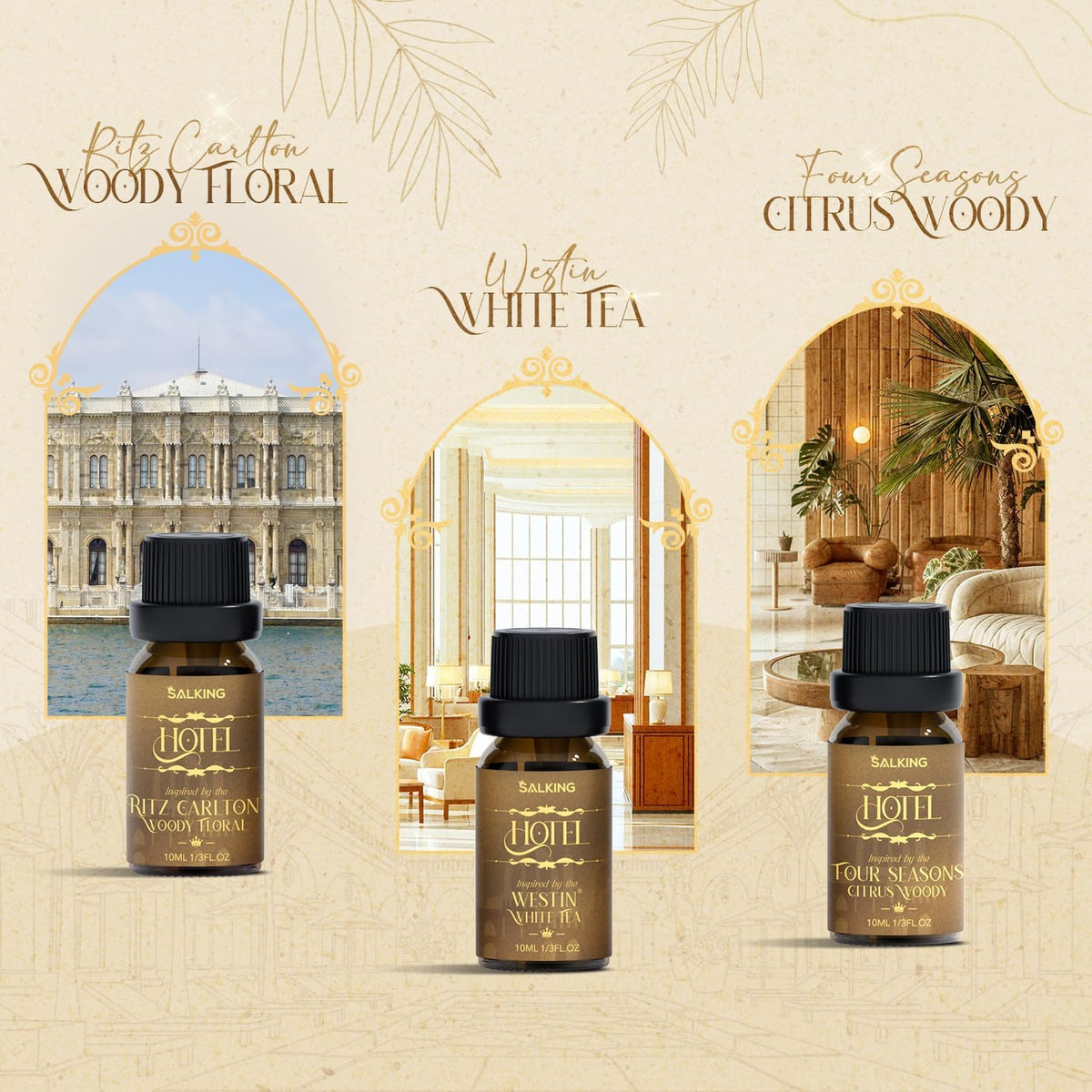 SALKING Difusor de aceite esencial con aceite de fragancia de hotel...