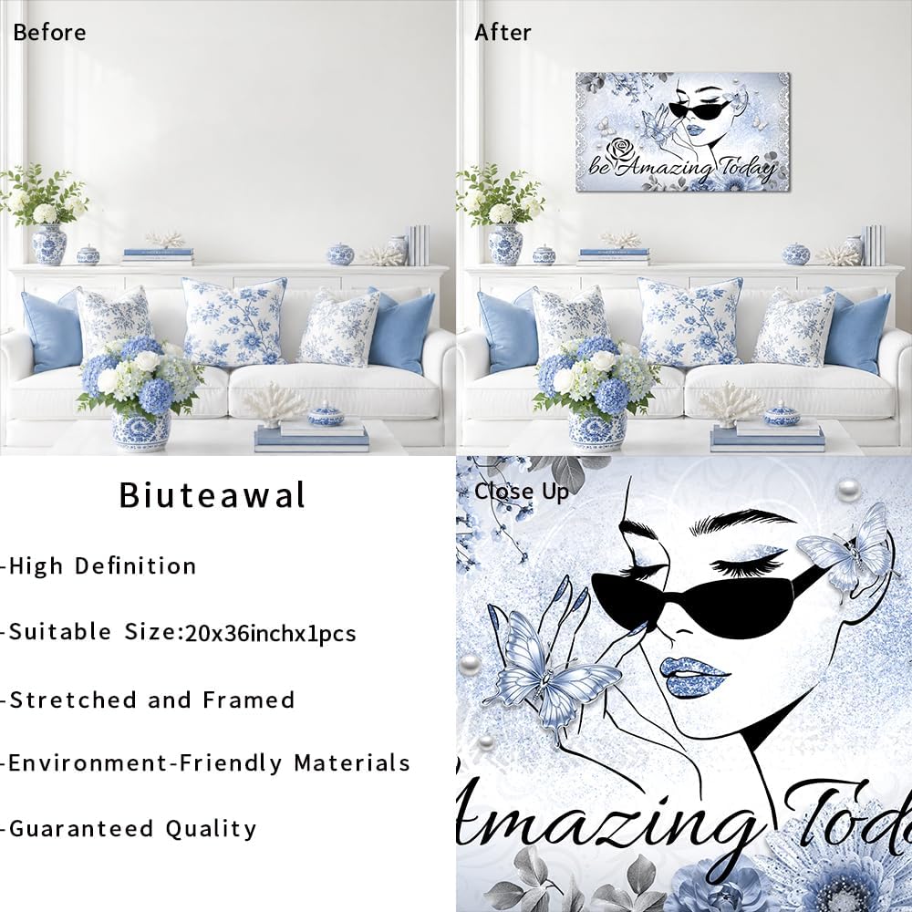 Biuteawal Arte de pared para mujer, citas inspiradoras, impresión a...