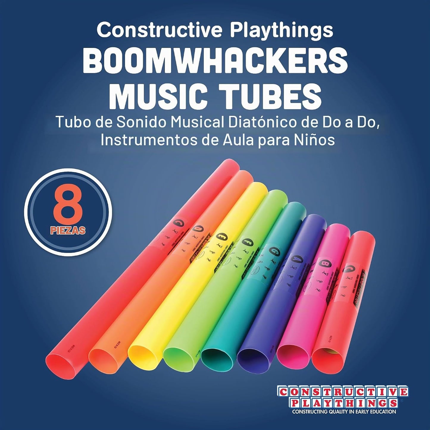 Constructive Playthings Boomwhackers Music - Tubos de sonido sensor...