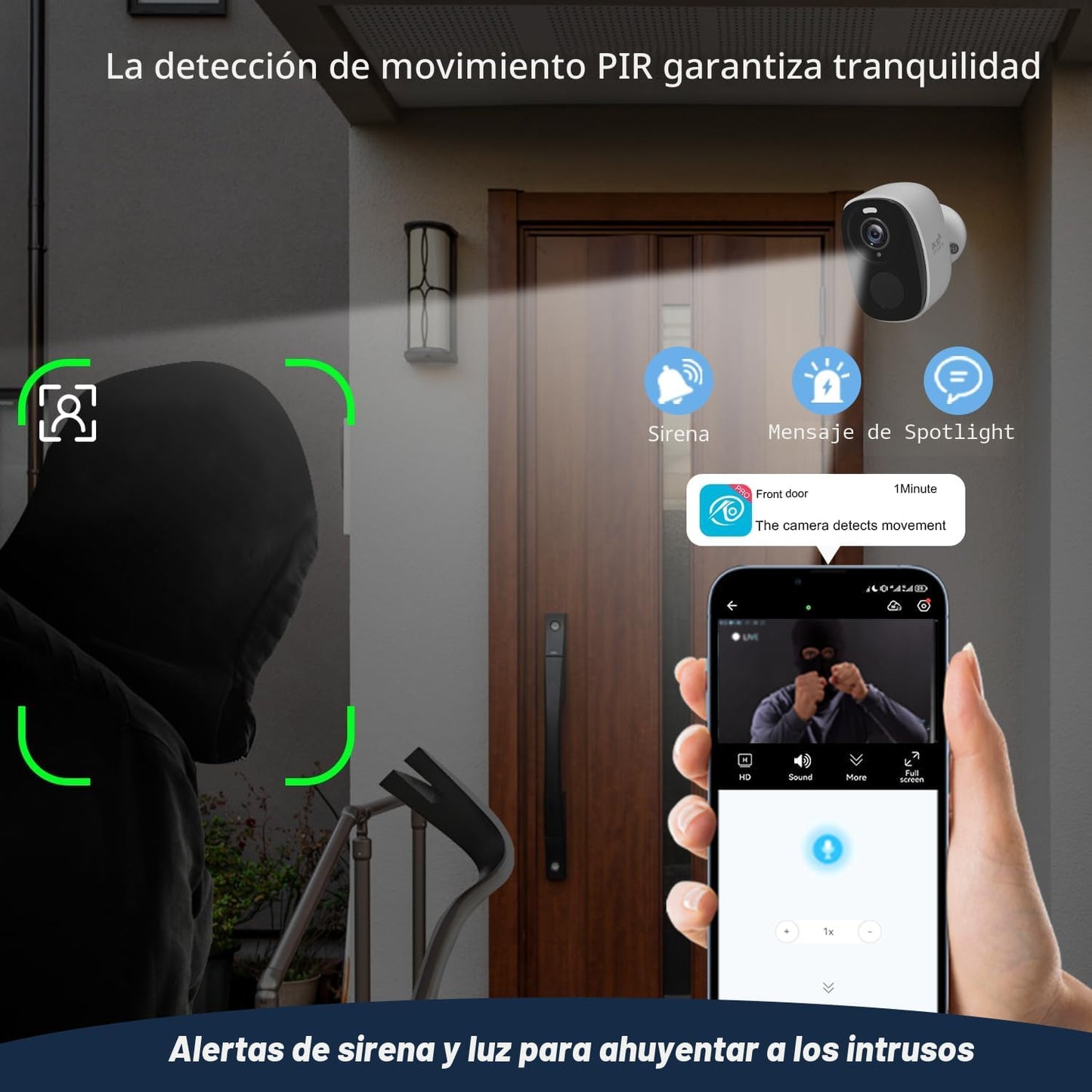 Cámaras de seguridad WiFi 5G\/2.4GHz inalámbricas para exteriores,...