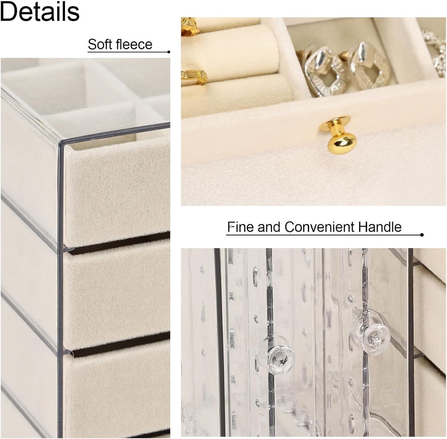 Greenfeather Organizador de joyas y almacenamiento con 7 cajones ex...