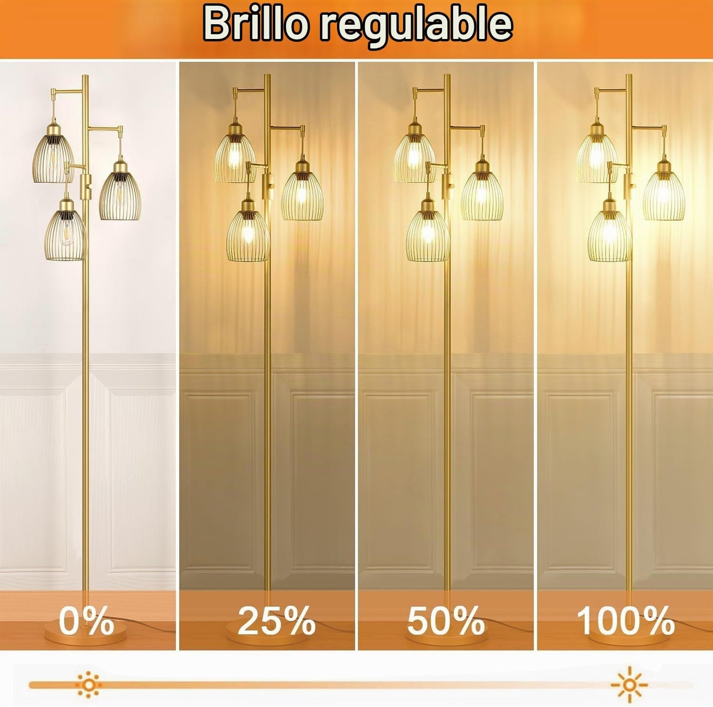 Lámpara de pie regulable, lámparas de pie industriales para sala de...