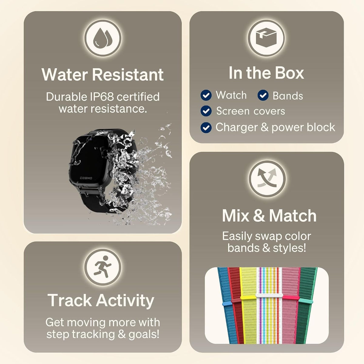 JrTrack 5 Kids Smart Watch de Cosmo | El mejor reloj de teléfono se...