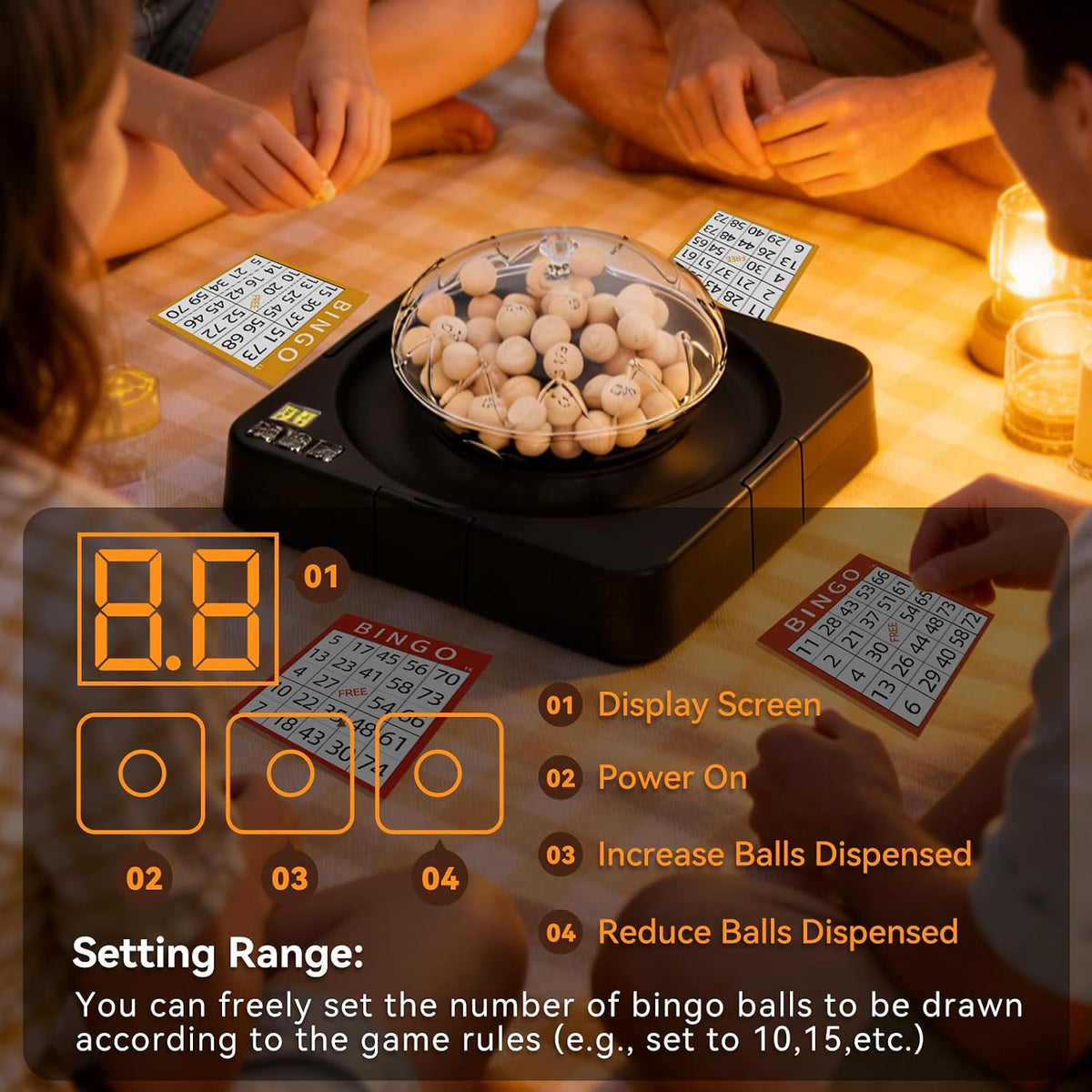 Juego de bingo para adultos grupos grandes con 75 bolas de bingo y...