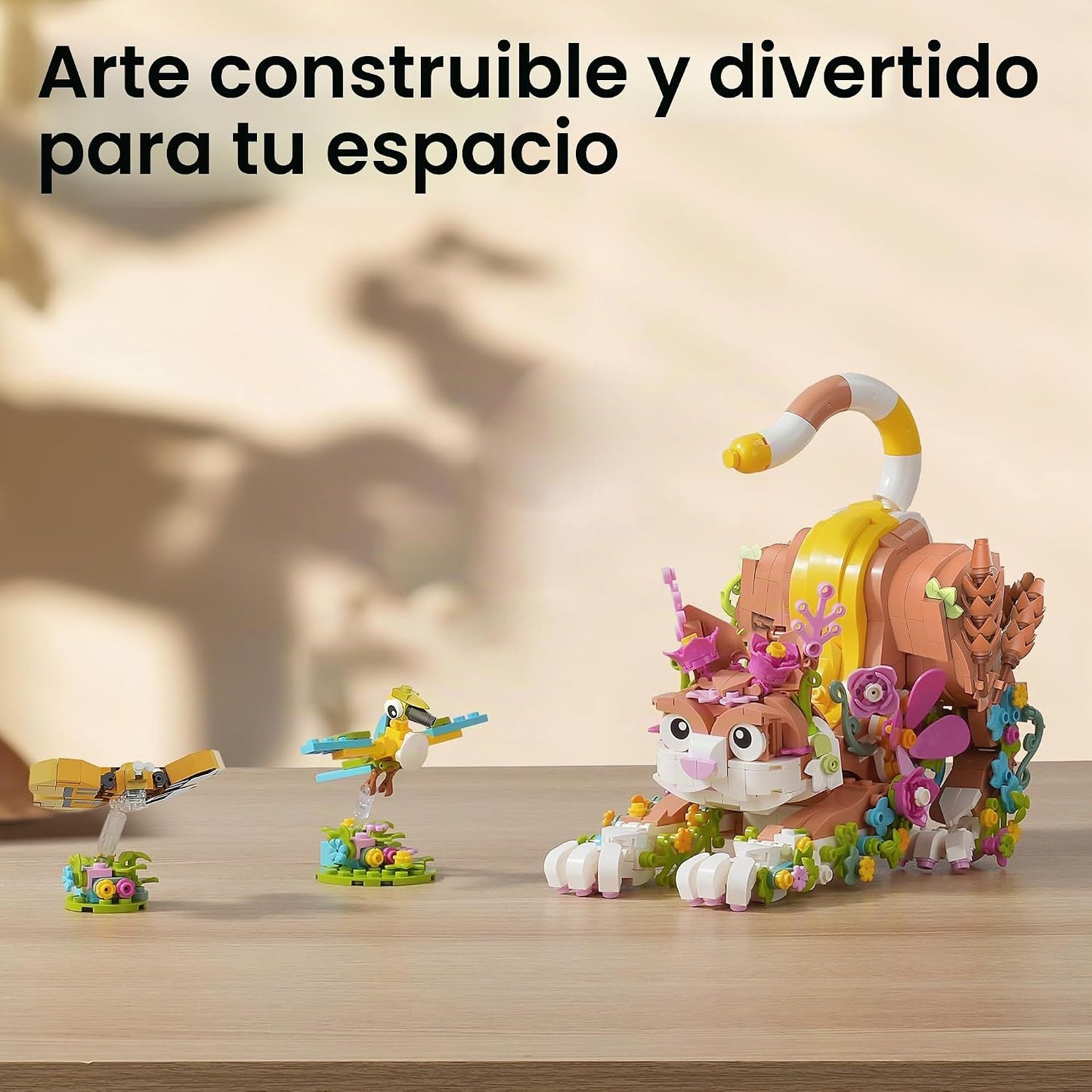 JOJO&amp;Peach - Juego de juguetes de construcción de gatos y flore...