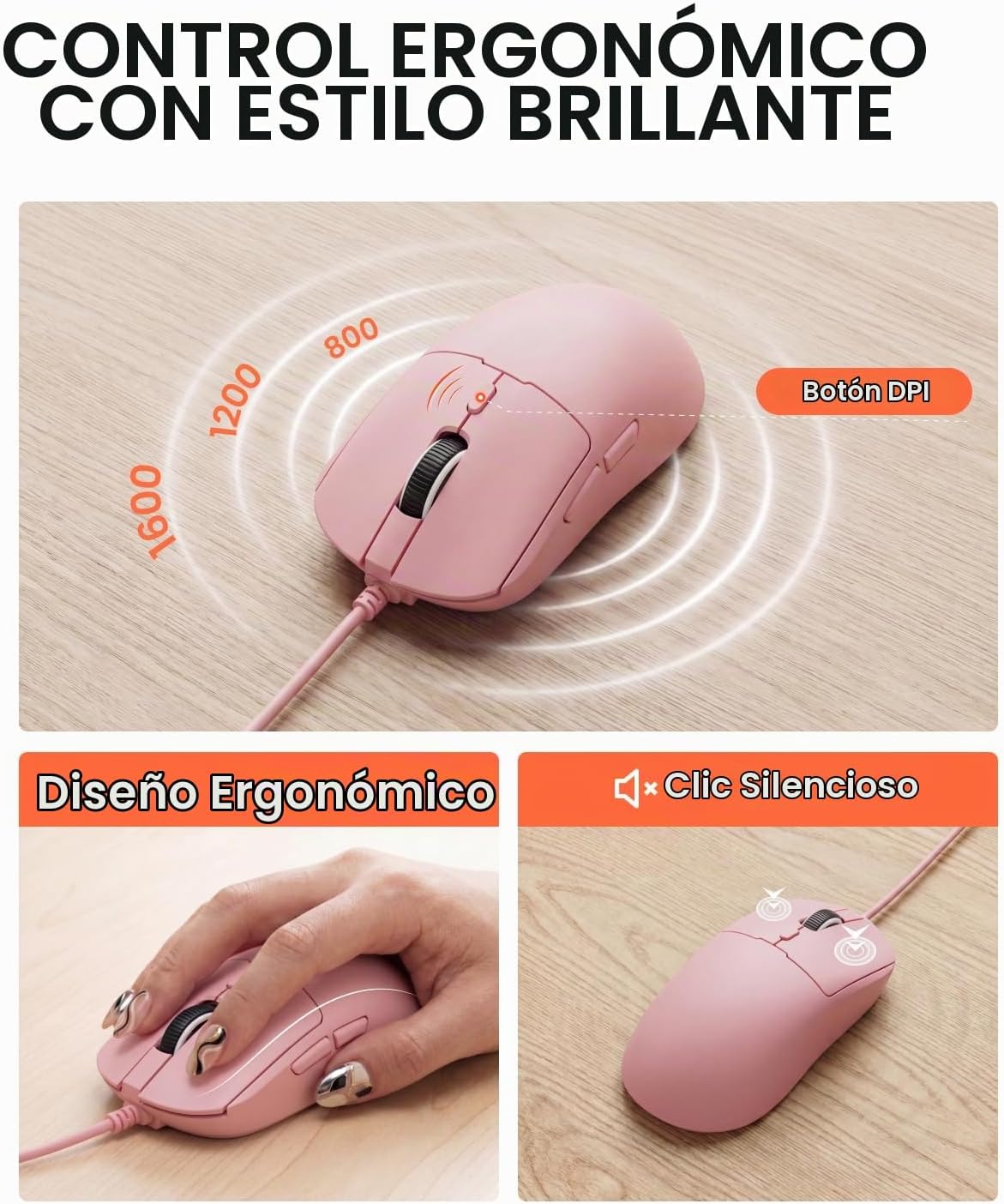 SEUNKWANG Combo de teclado y mouse con máquina de escribir con cabl...