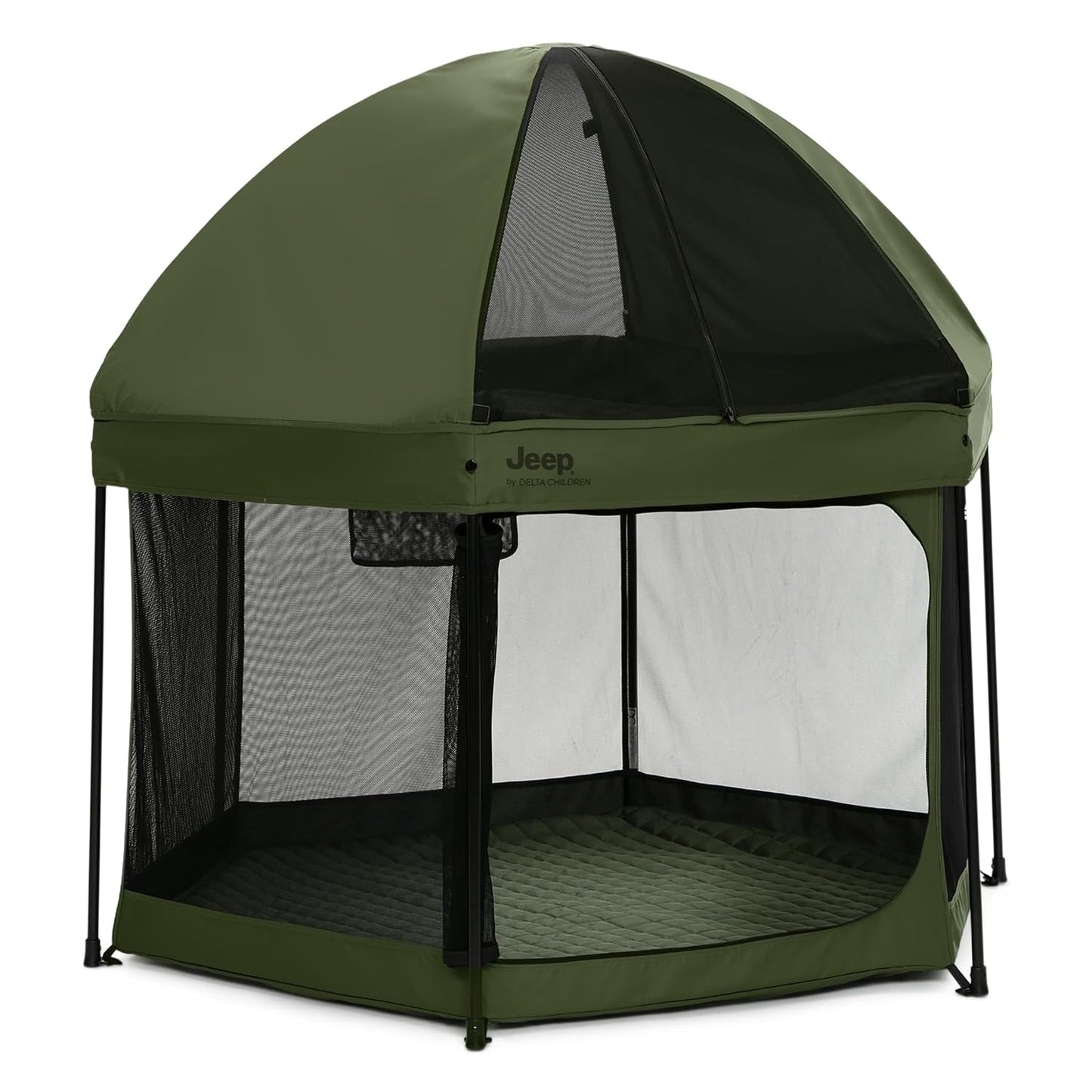 Jeep Hexagon Pop Up Play Yard con toldo extraíble | Ideal para uso...