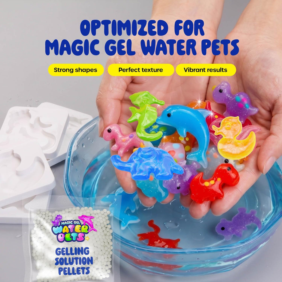 Recambio de solución para mascotas de gel mágico, paquete de 3, kit...