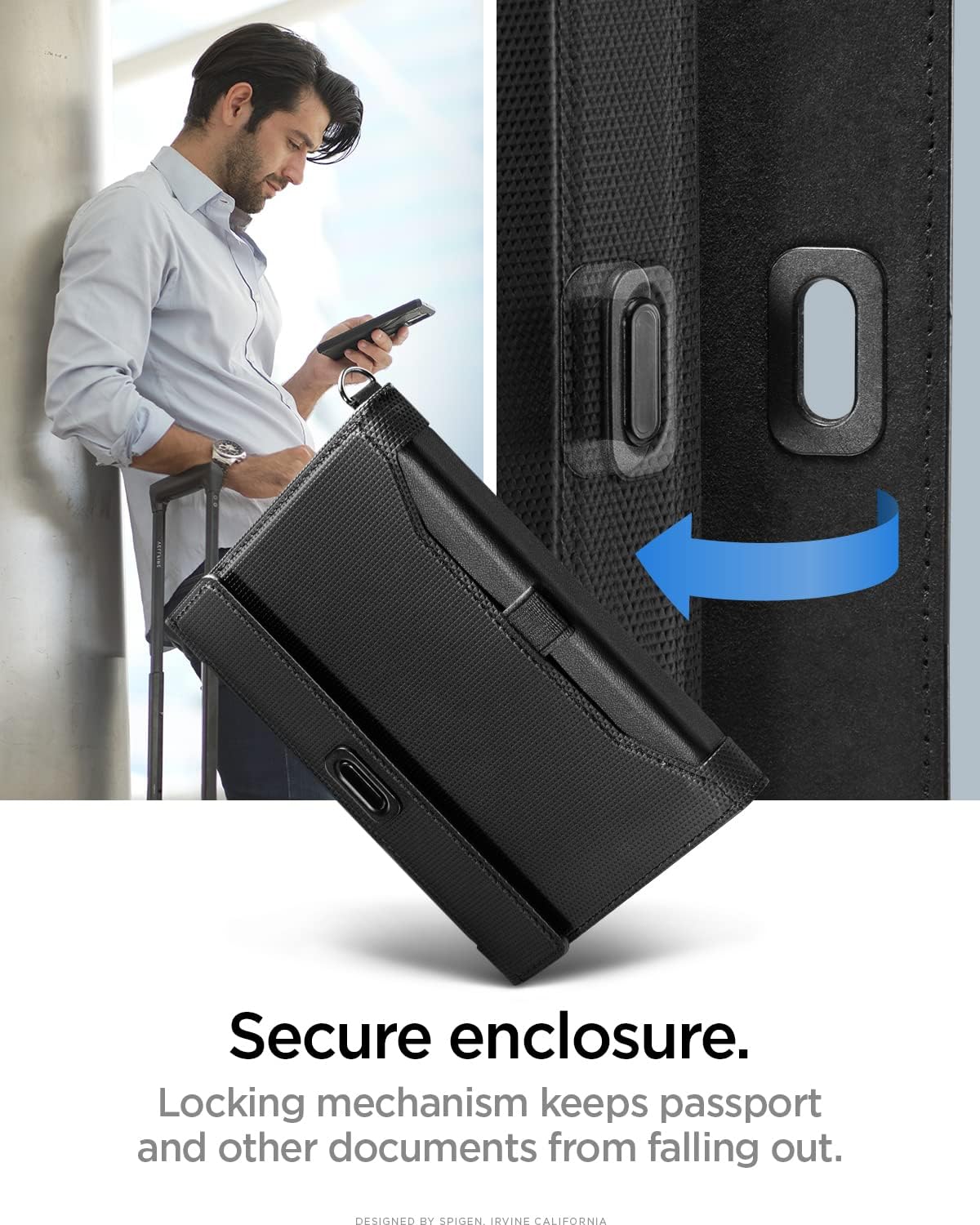 Spigen Life para pasaporte Funda para tarjeta con tecnología de blo...
