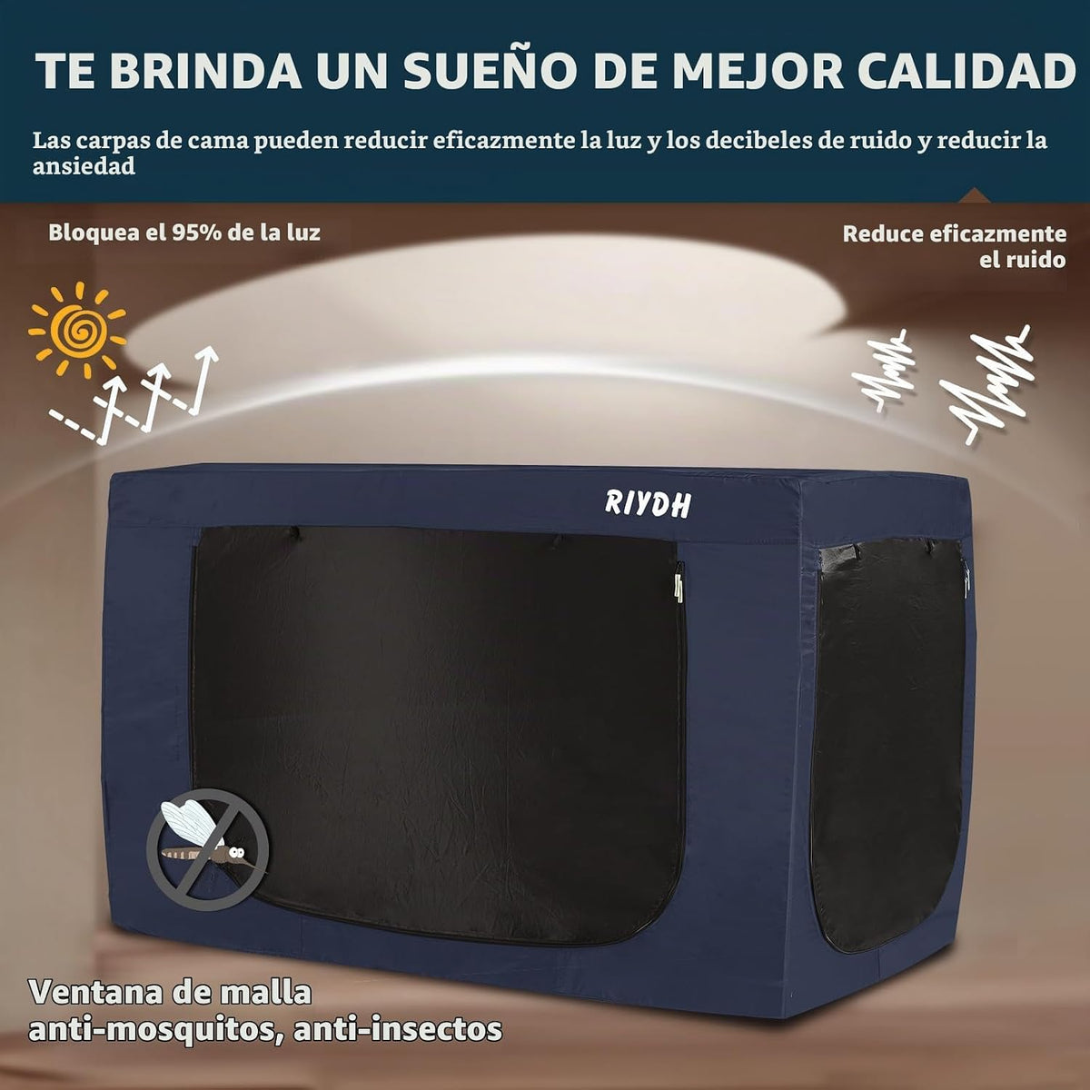 RIYDH Tienda de Cama King Dosel de Cama - Tienda de Ensueño Portáti...