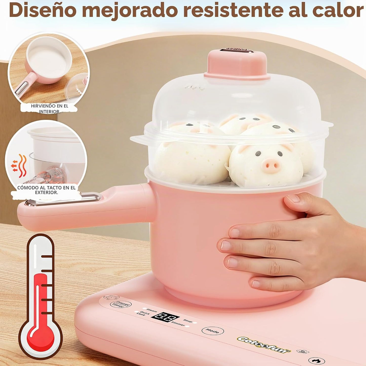 Gotoofun Juegos de cocina para niños, juego de cocina eléctrico dob...