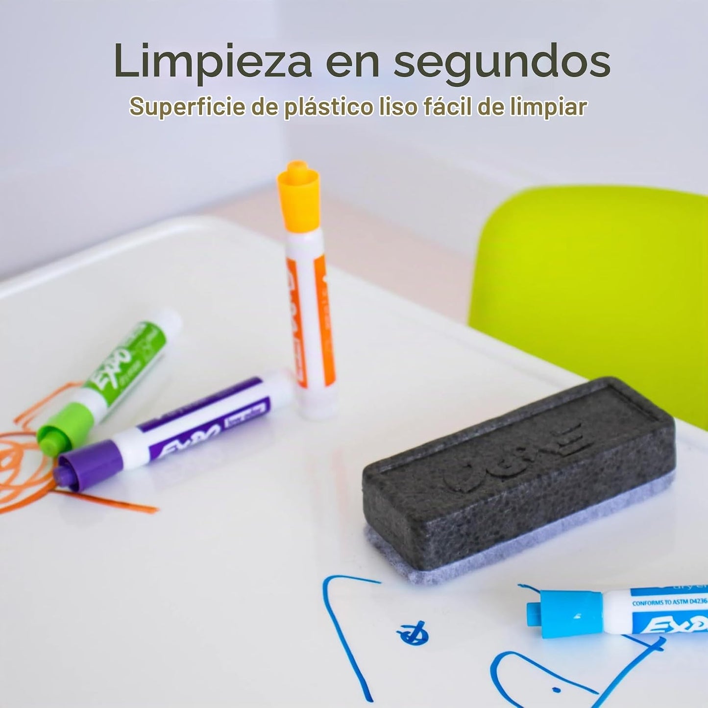 Tot Tutors - Juego de mesa y silla cuadrada de 5 piezas para niños...