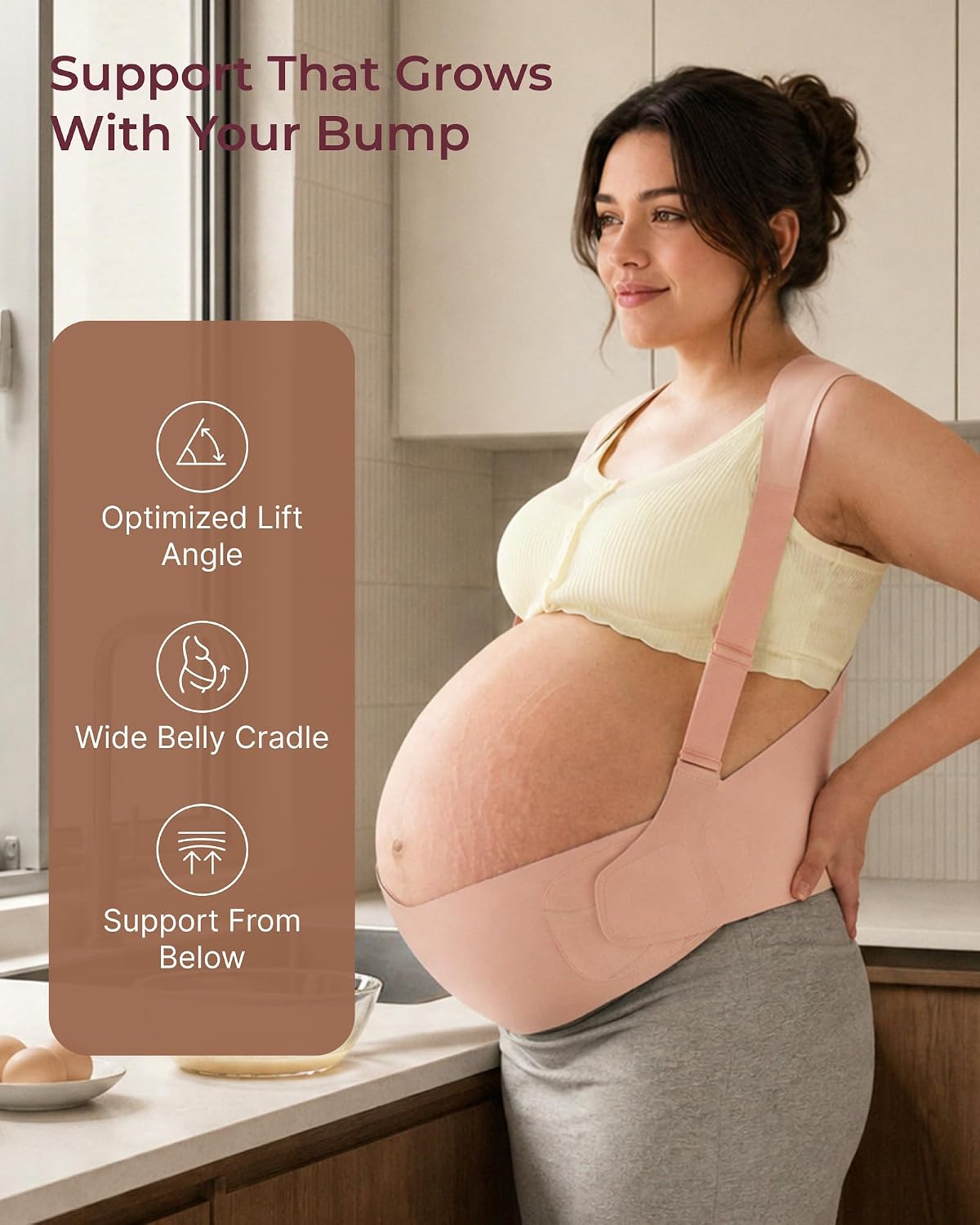 Momcozy Bandas para el vientre Go As You Grow para mujeres embaraza...