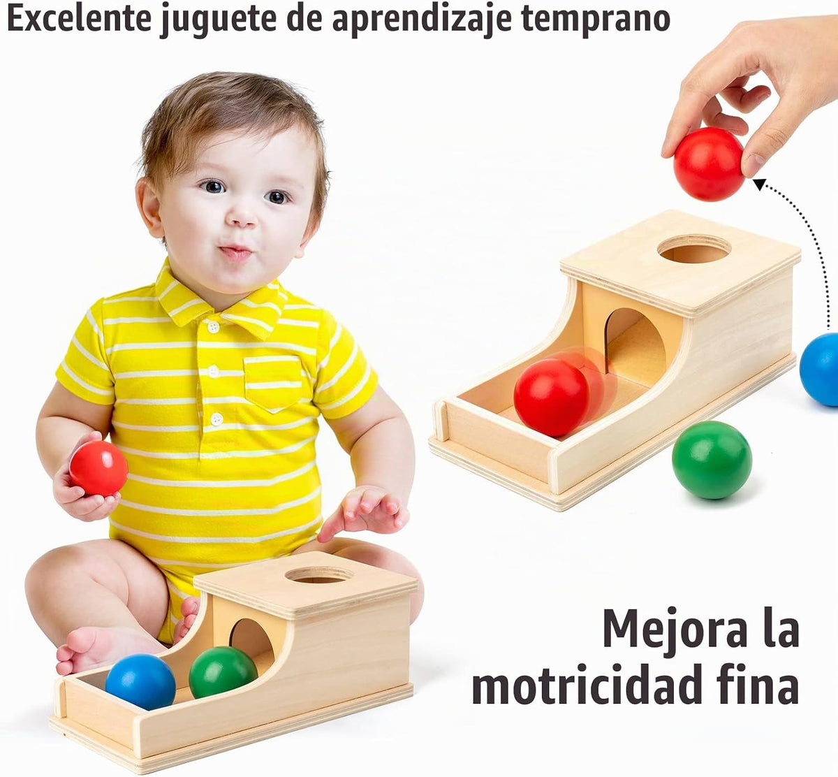 Busy edition Montessori Toys Caja de objetos de permanencia con son...