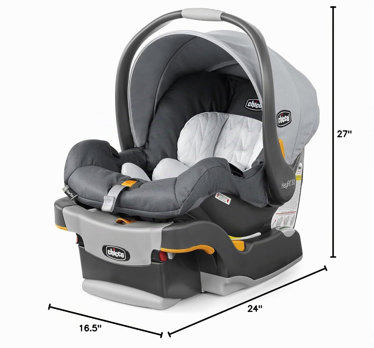 Chicco KeyFit 30 ClearTex - Asiento infantil para automóvil con bas...