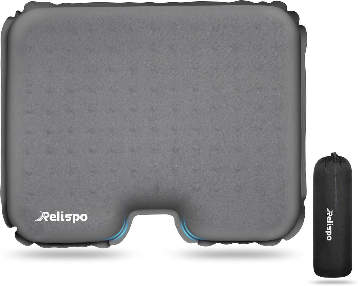 Relispo Cojín autoinflable para asiento de estadio | Cojín ergonómi...