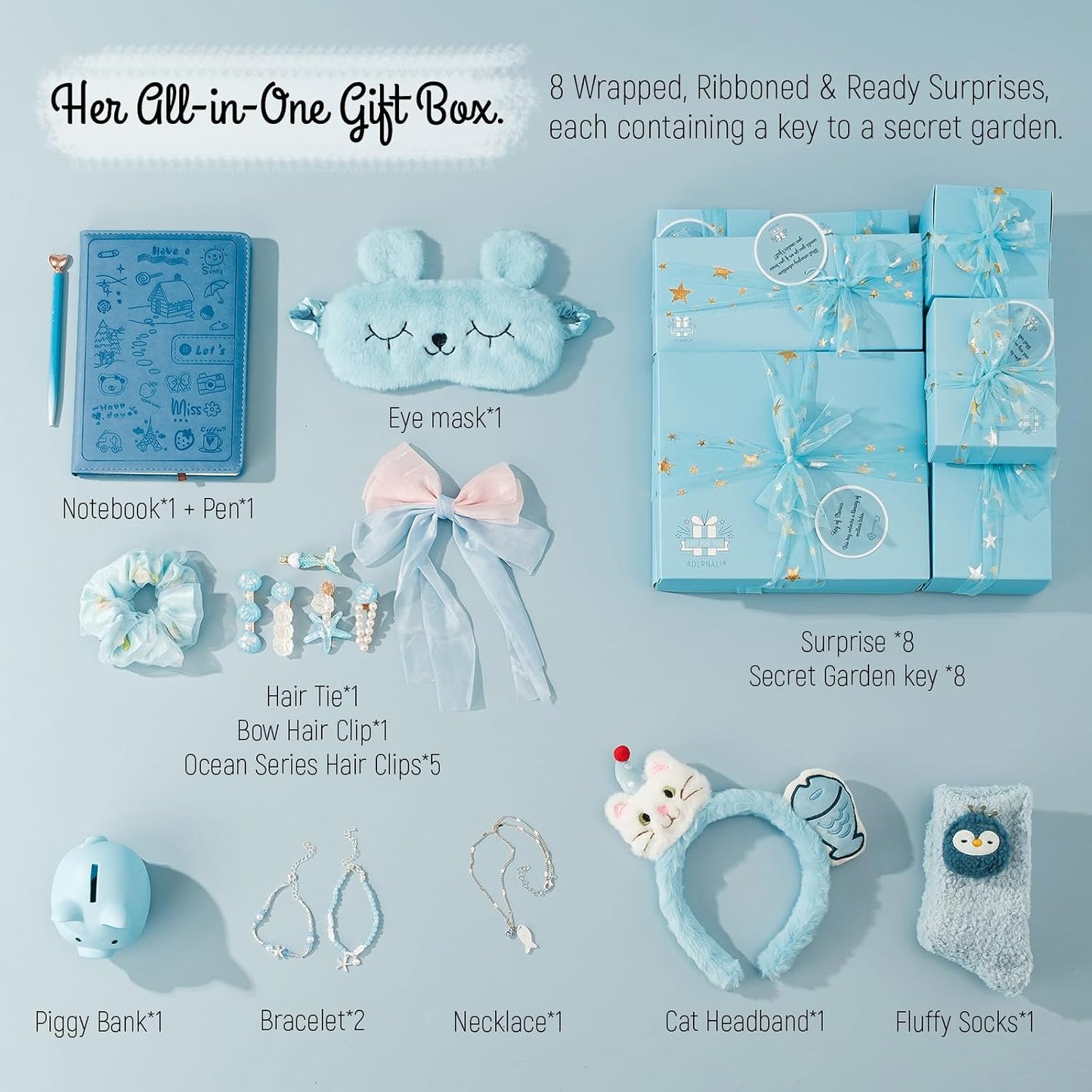 AOLRNALI Regalo de cumpleaños para niñas y adolescentes, juego de c...