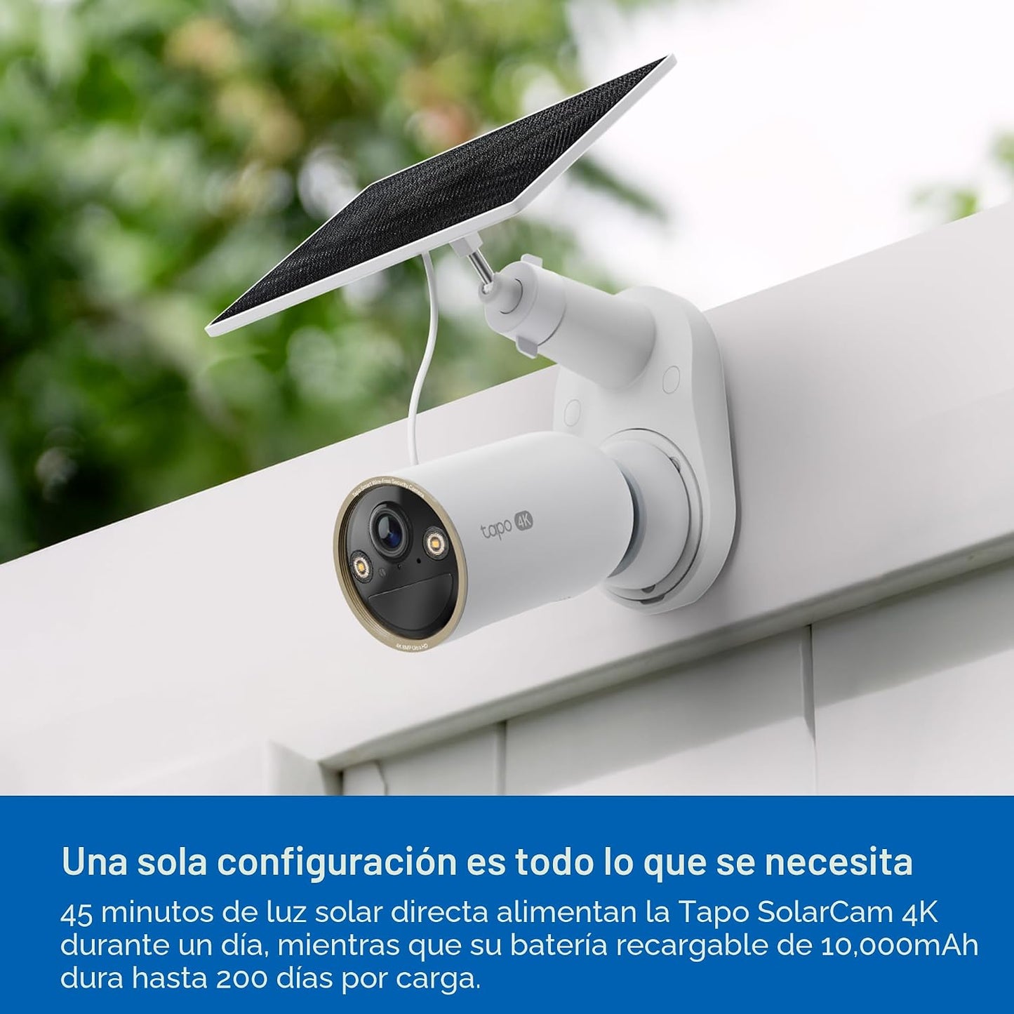 Tapo MagCam 4K Solar, cámara inalámbrica para exteriores con baterí...