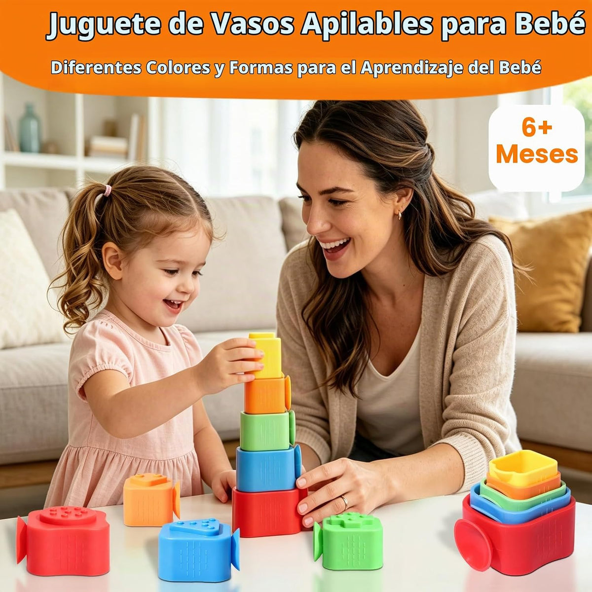 Juguetes de baño con ventosa para niños pequeños: 5 piezas de vasos...