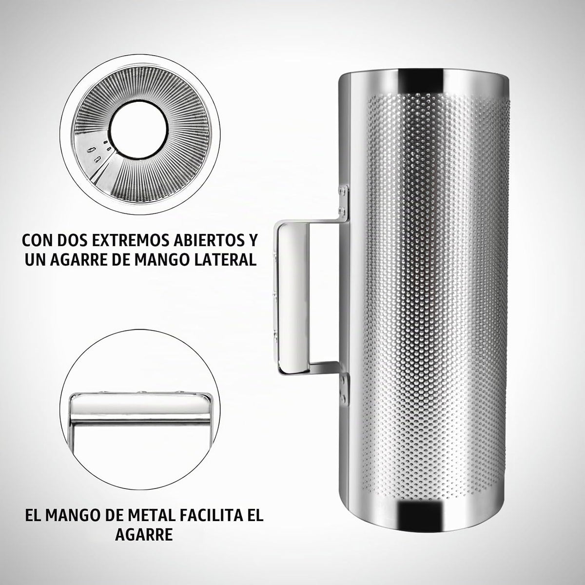 Soulmate Güiro de Instrumento 12"x5" de Acero Inoxidable, G...