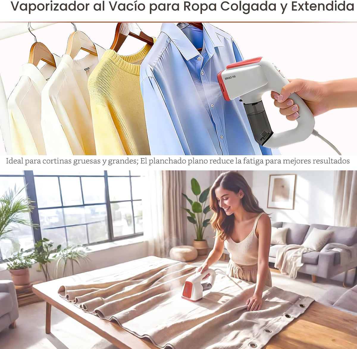 Vaporizador de vacío de mano para la ropa, vaporizador portátil de...