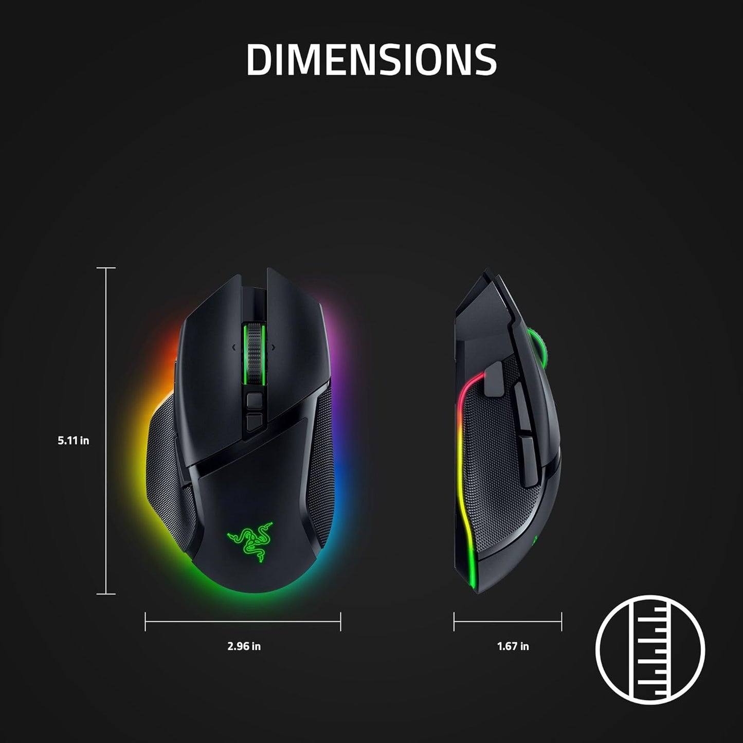 Razer Basilisk V3 Pro - Ratón inalámbrico RGB personalizable para j...